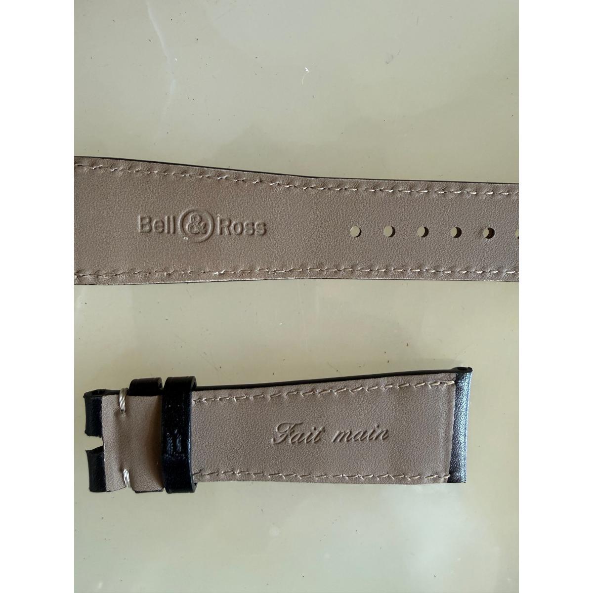 Authentic Bell & Ross Black Leather Watch Strap Band 22mm