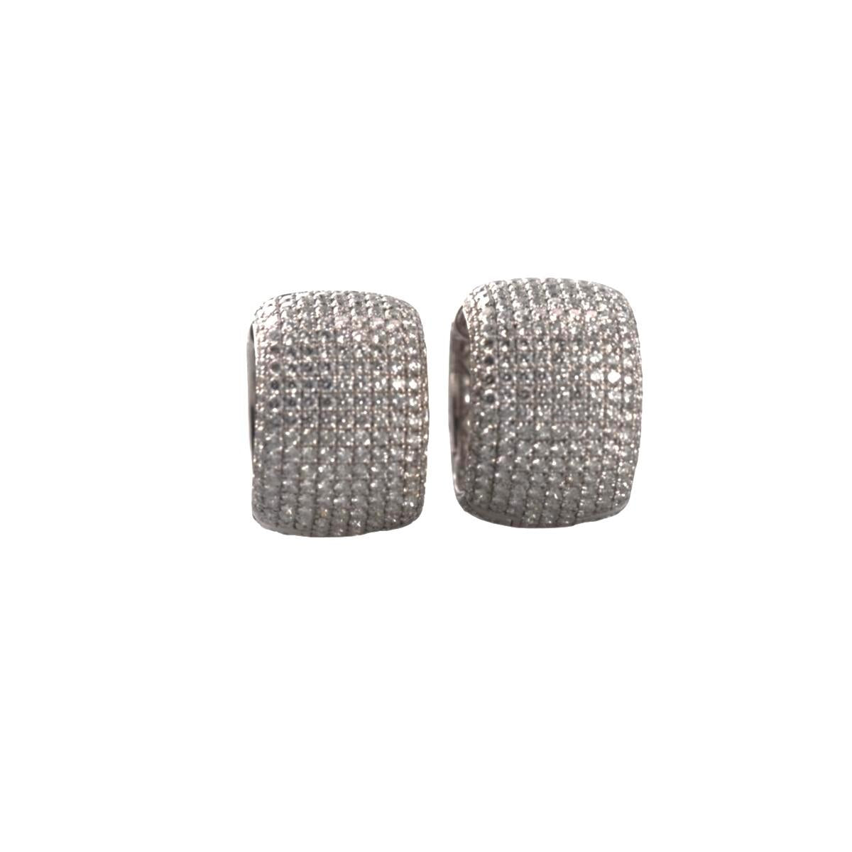 11ctw Diamond 18k Gold Hoop Earrings