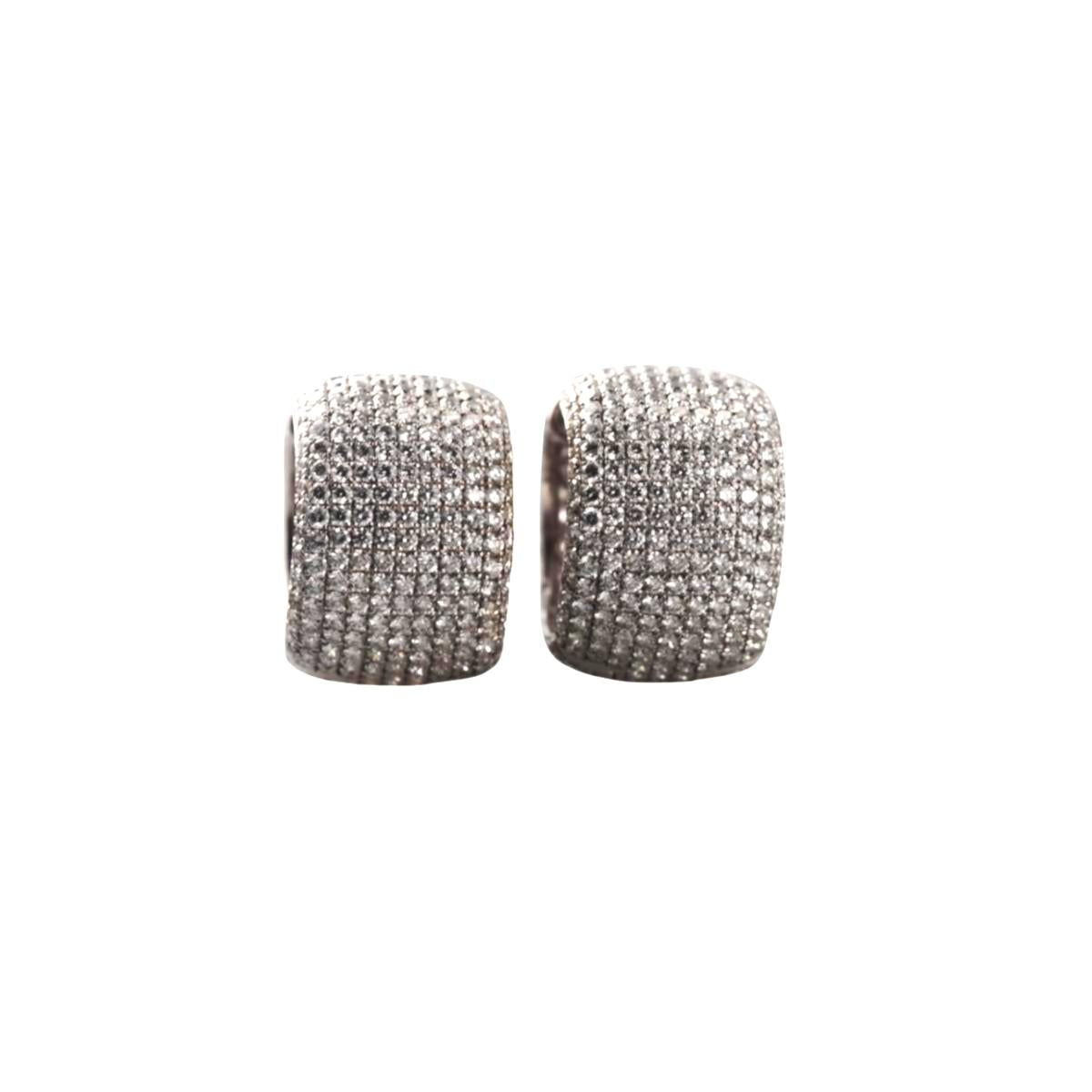 11ctw Diamond 18k Gold Hoop Earrings