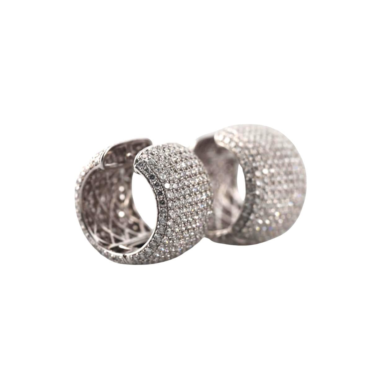 11ctw Diamond 18k Gold Hoop Earrings