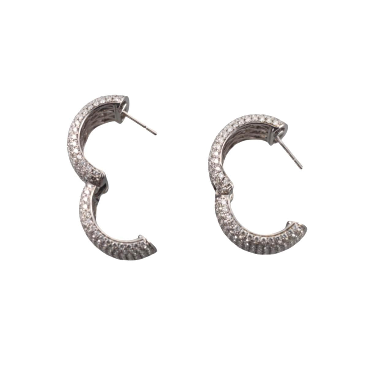 11ctw Diamond 18k Gold Hoop Earrings