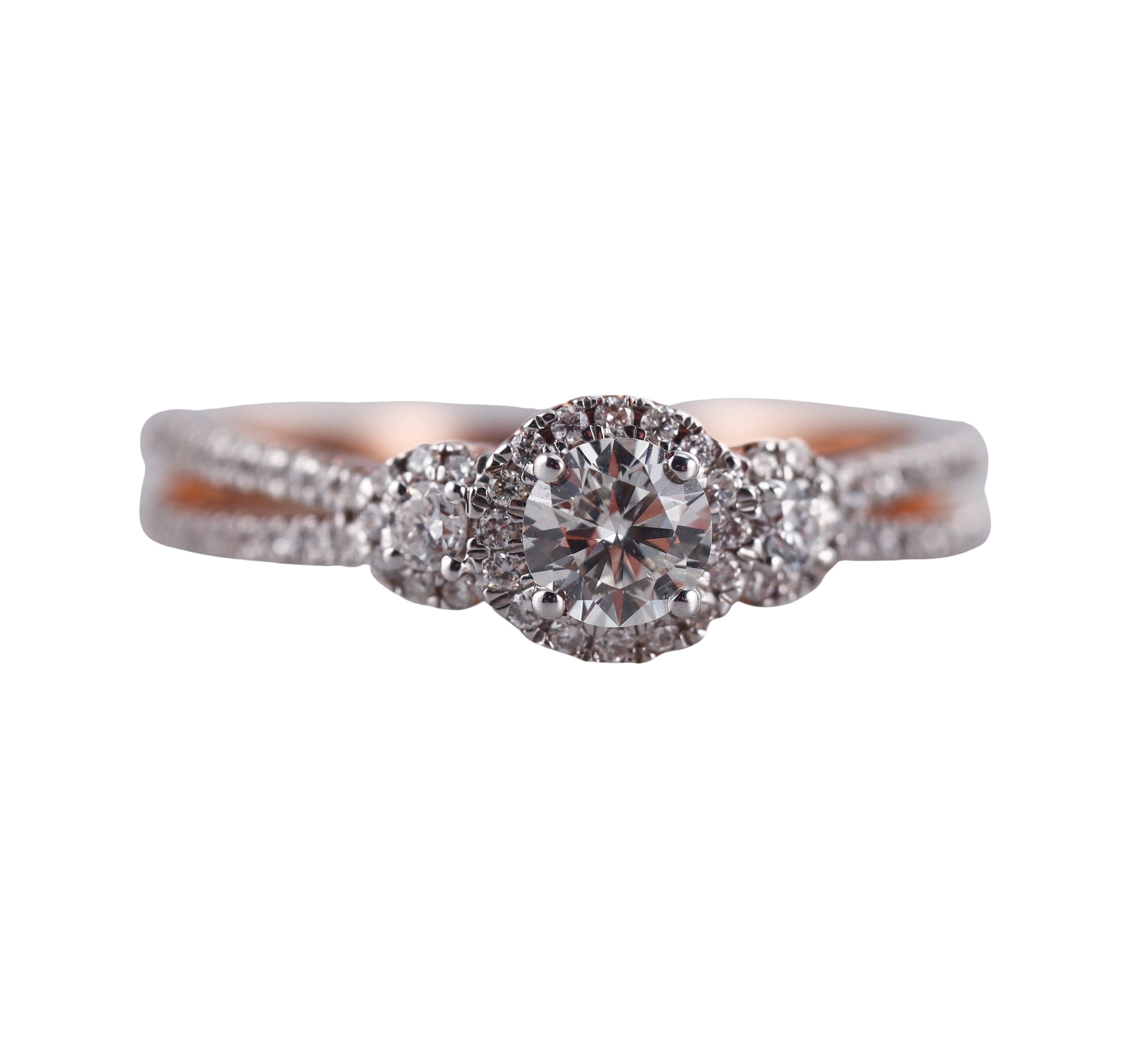 Kallati Rose Gold Diamond Engagement Ring
