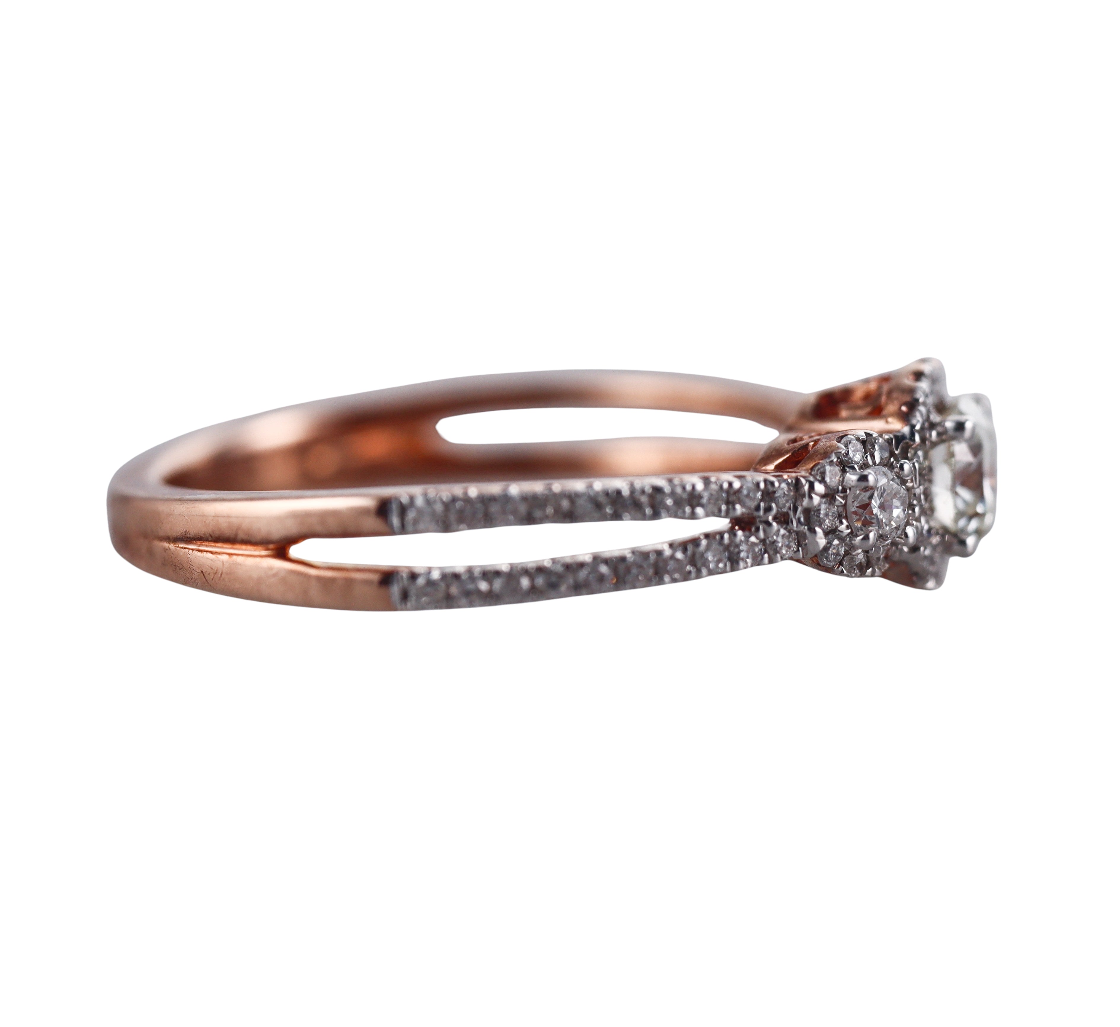 Kallati Rose Gold Diamond Engagement Ring