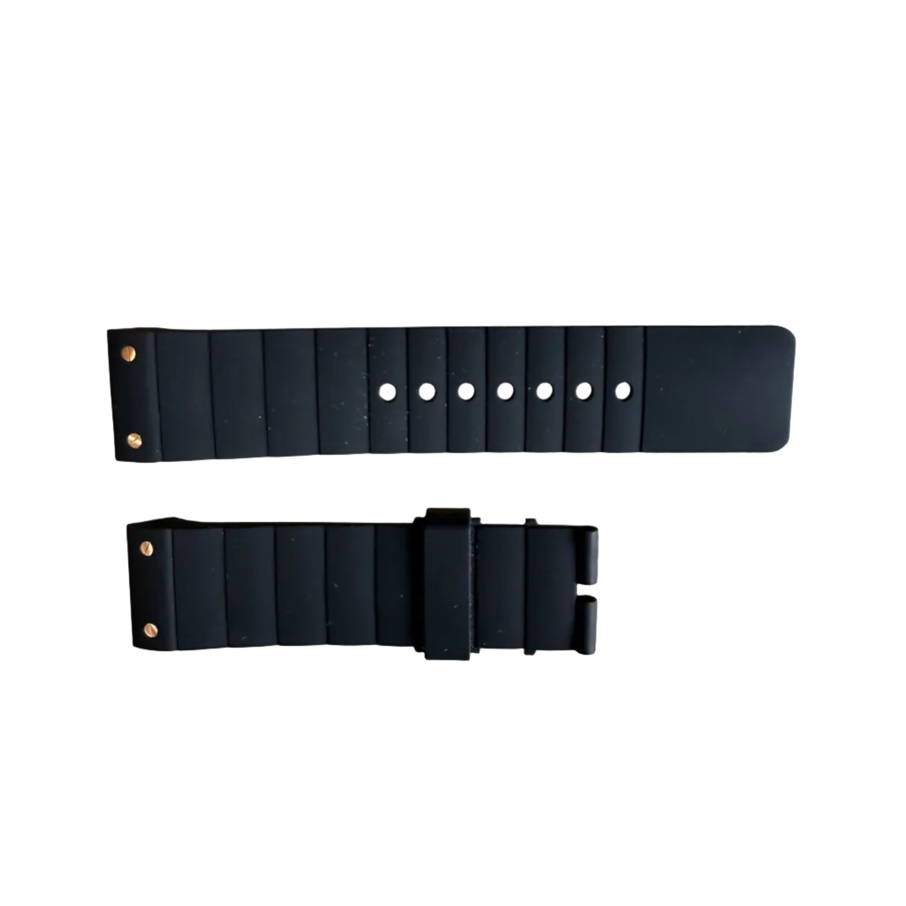 Authentic Cartier Santos Black Rubber Watch Strap Band 23mm MX004FCC