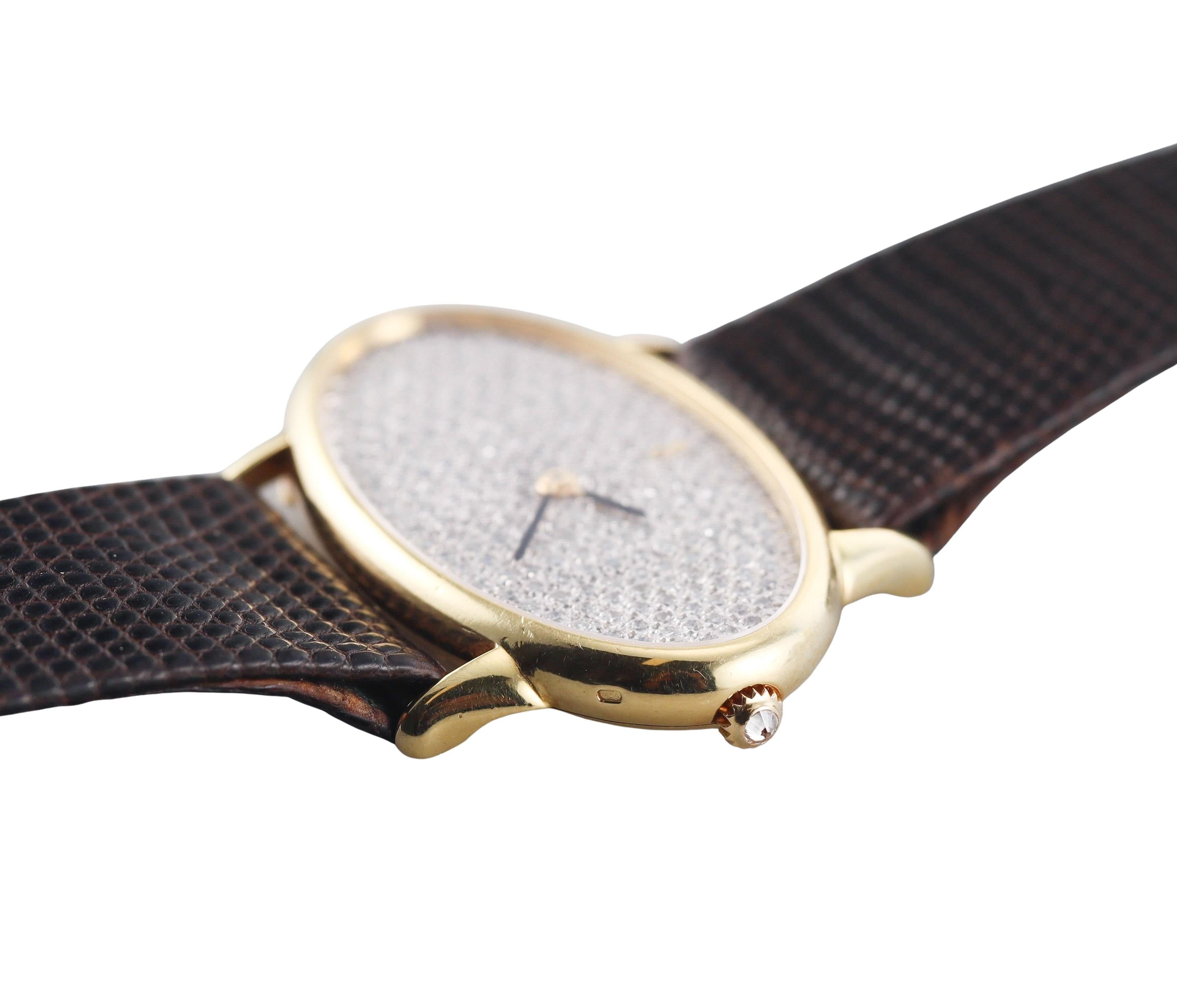 Vintage Corum Yellow Gold Diamond Watch 27102