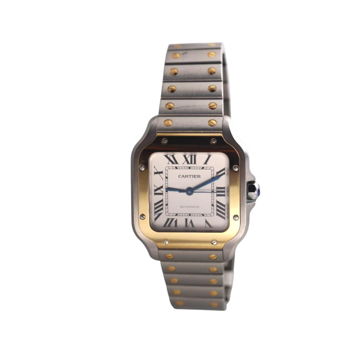 Cartier Santos Gold and Steel Automatic Watch Medium Model W2SA0016