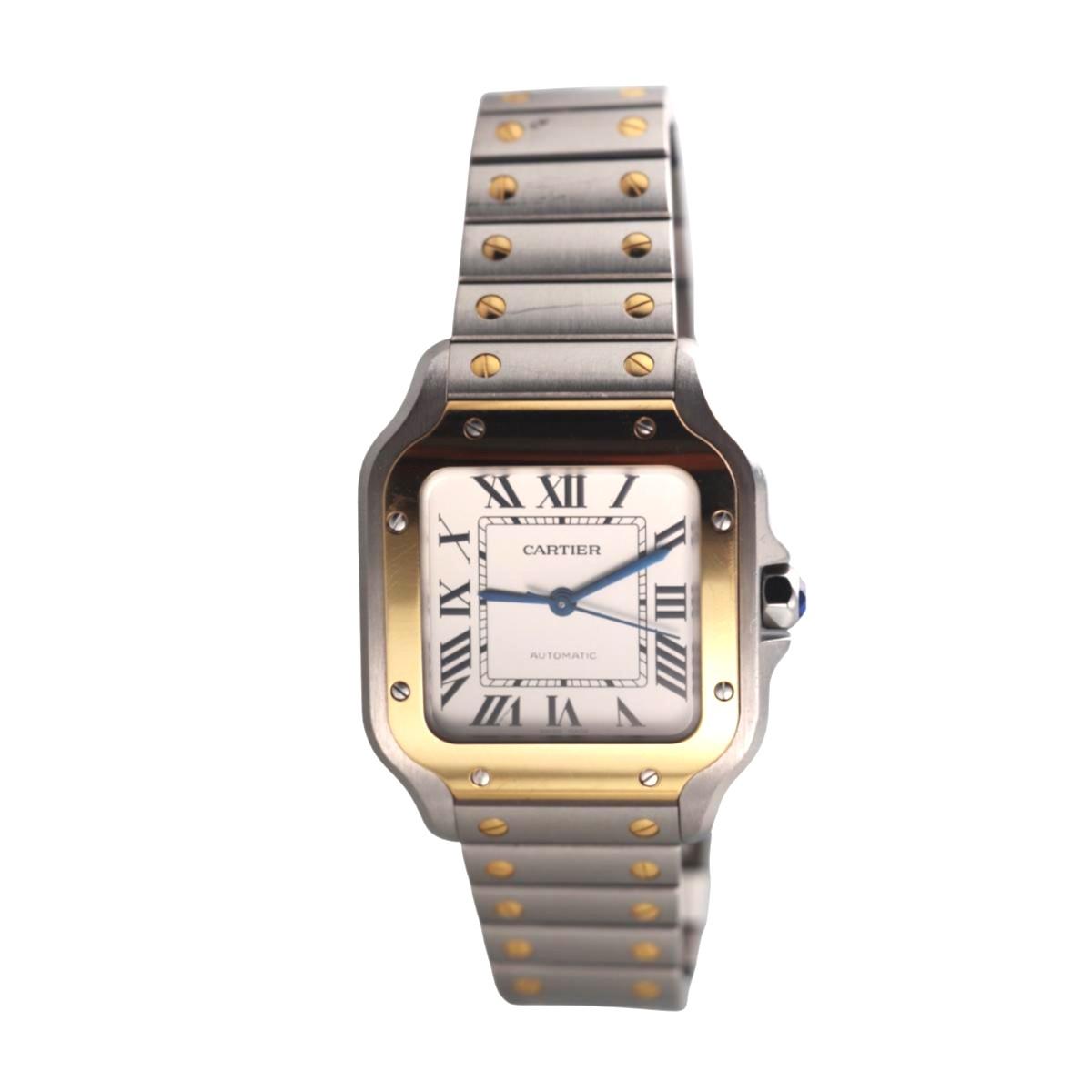 Cartier Santos Gold and Steel Automatic Watch Medium Model W2SA0016