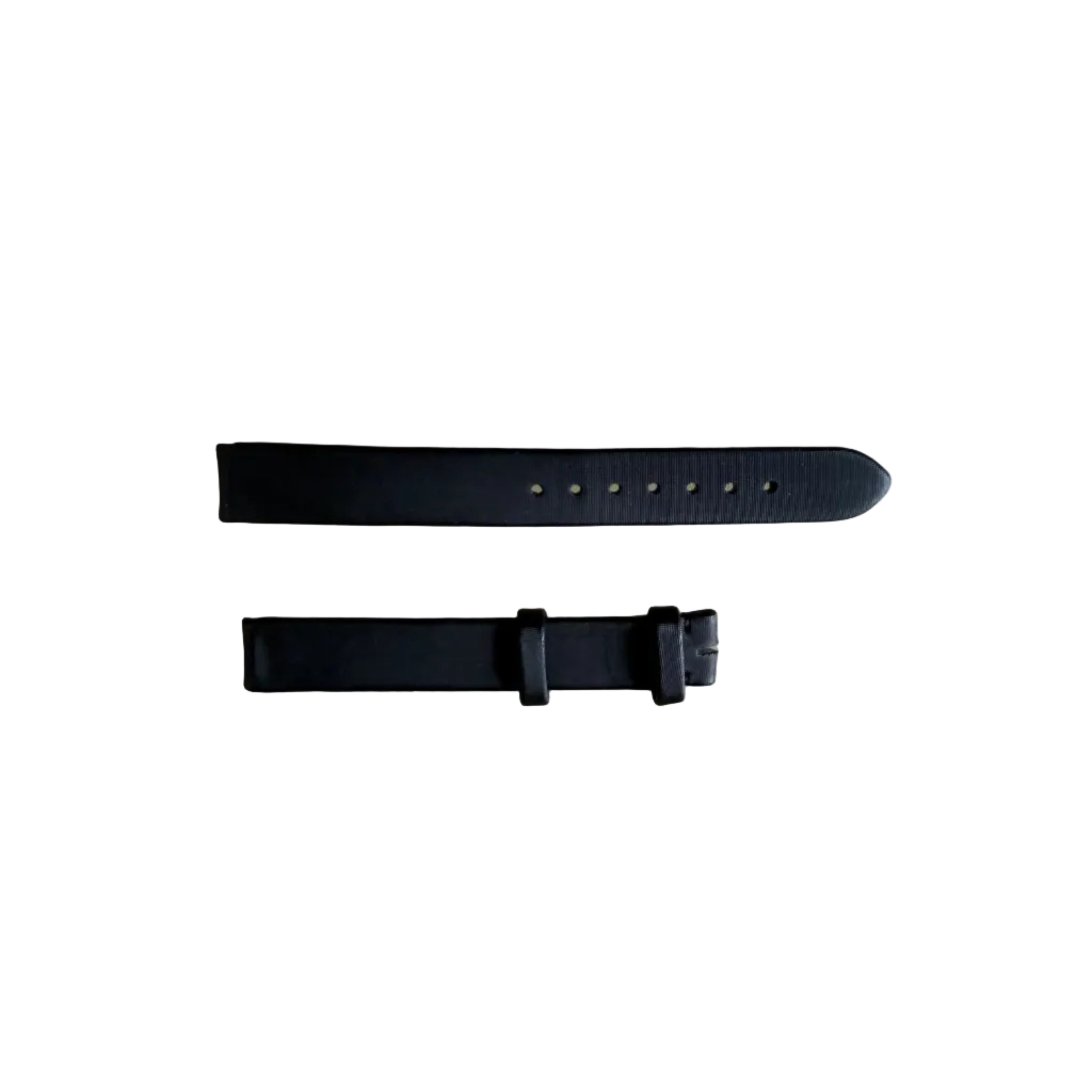 Authentic Cartier Black Satin & Leather Watch Strap Band 11.65mm KD27AW82
