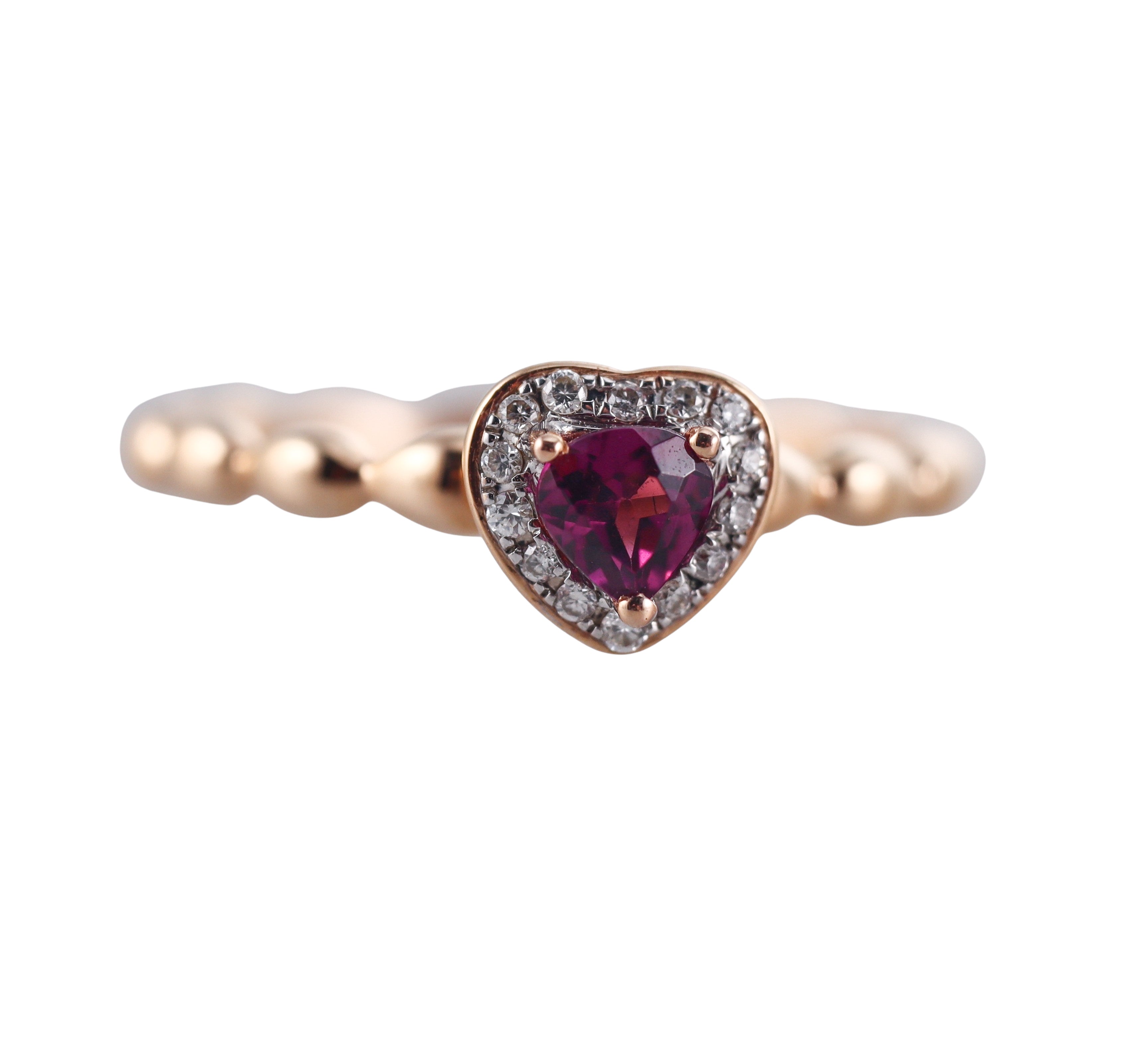 Kallati  Gold Pink Tourmaline Diamond Ring