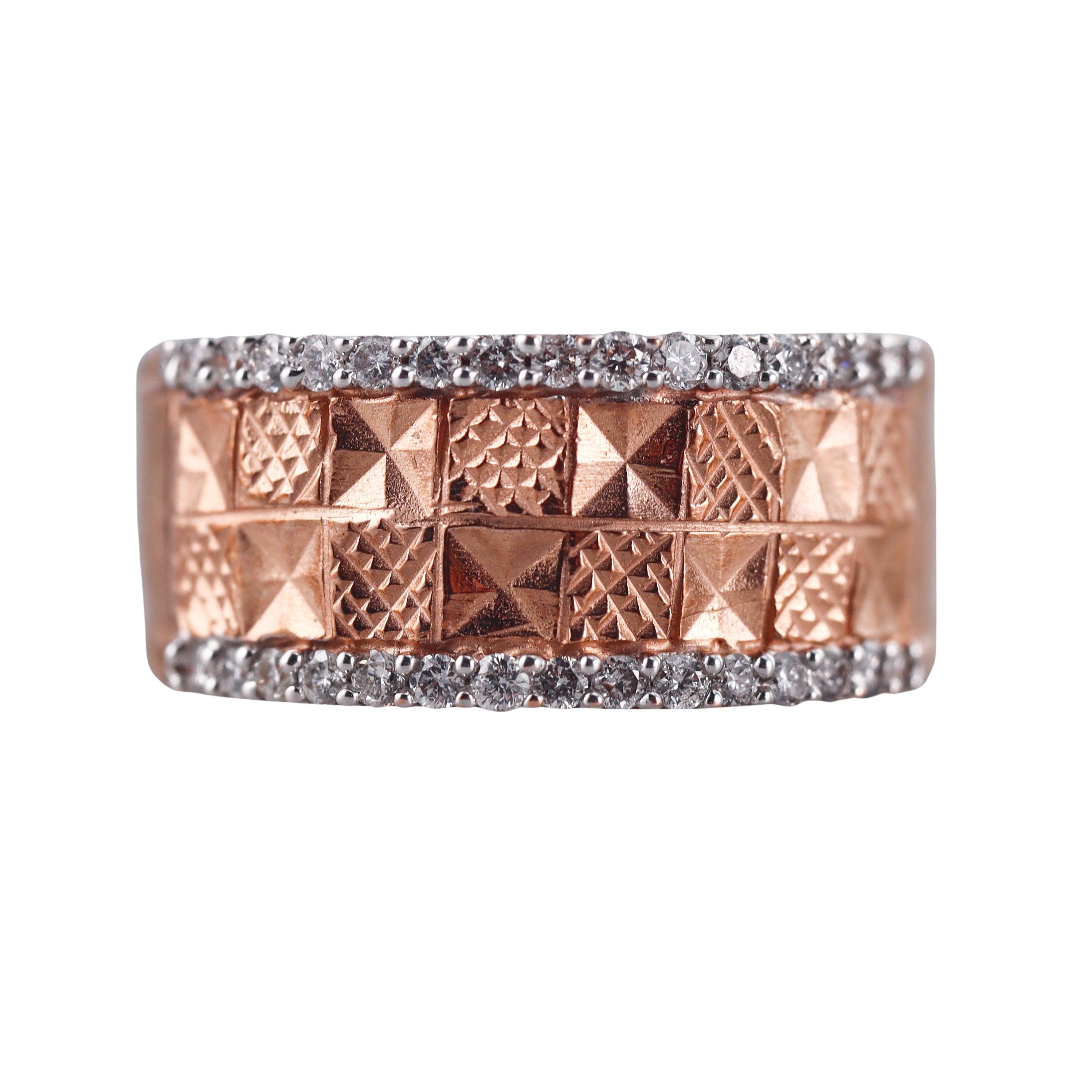 Kallati Rose Gold Diamond Band Ring