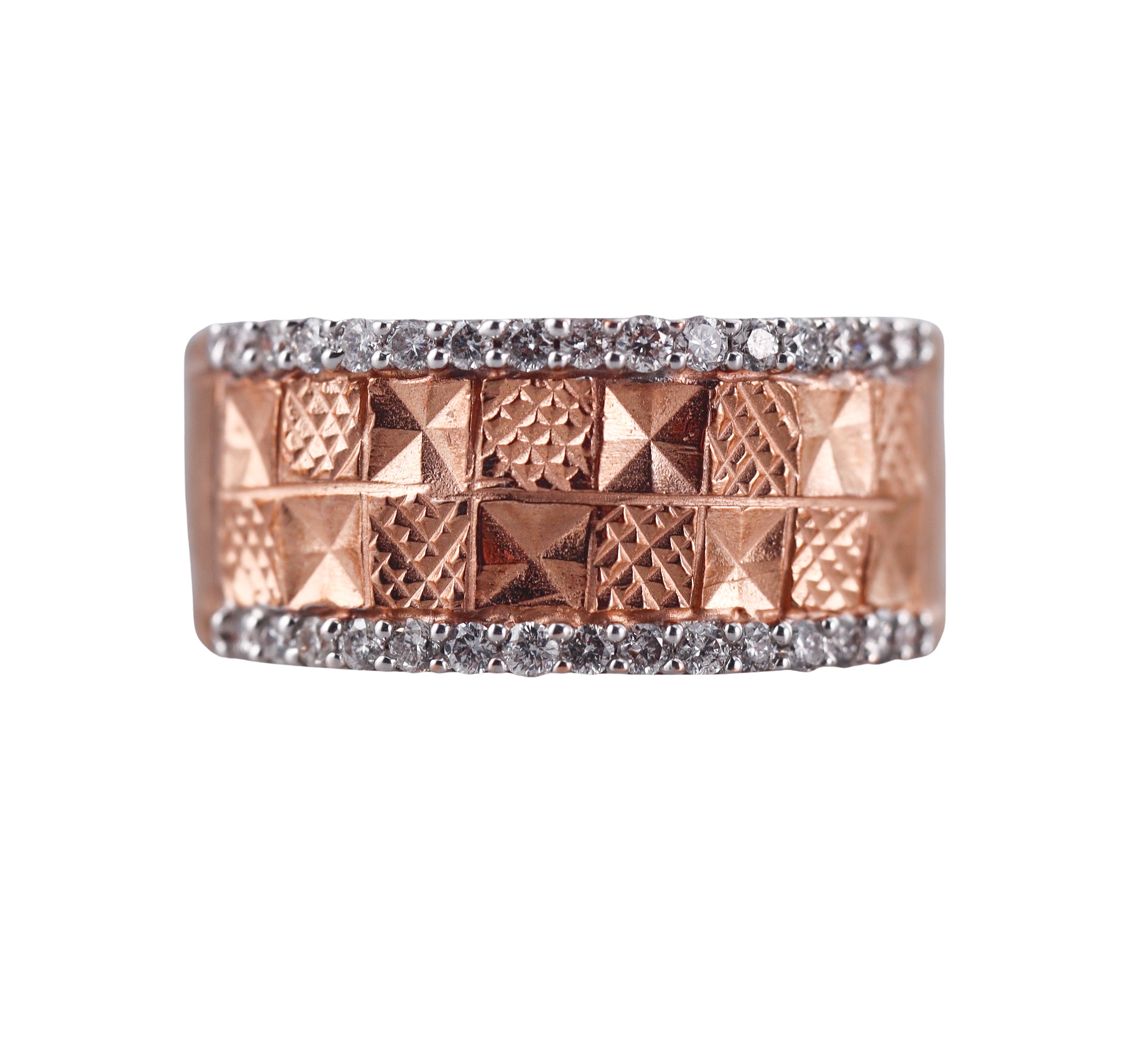 Kallati Rose Gold Diamond Band Ring