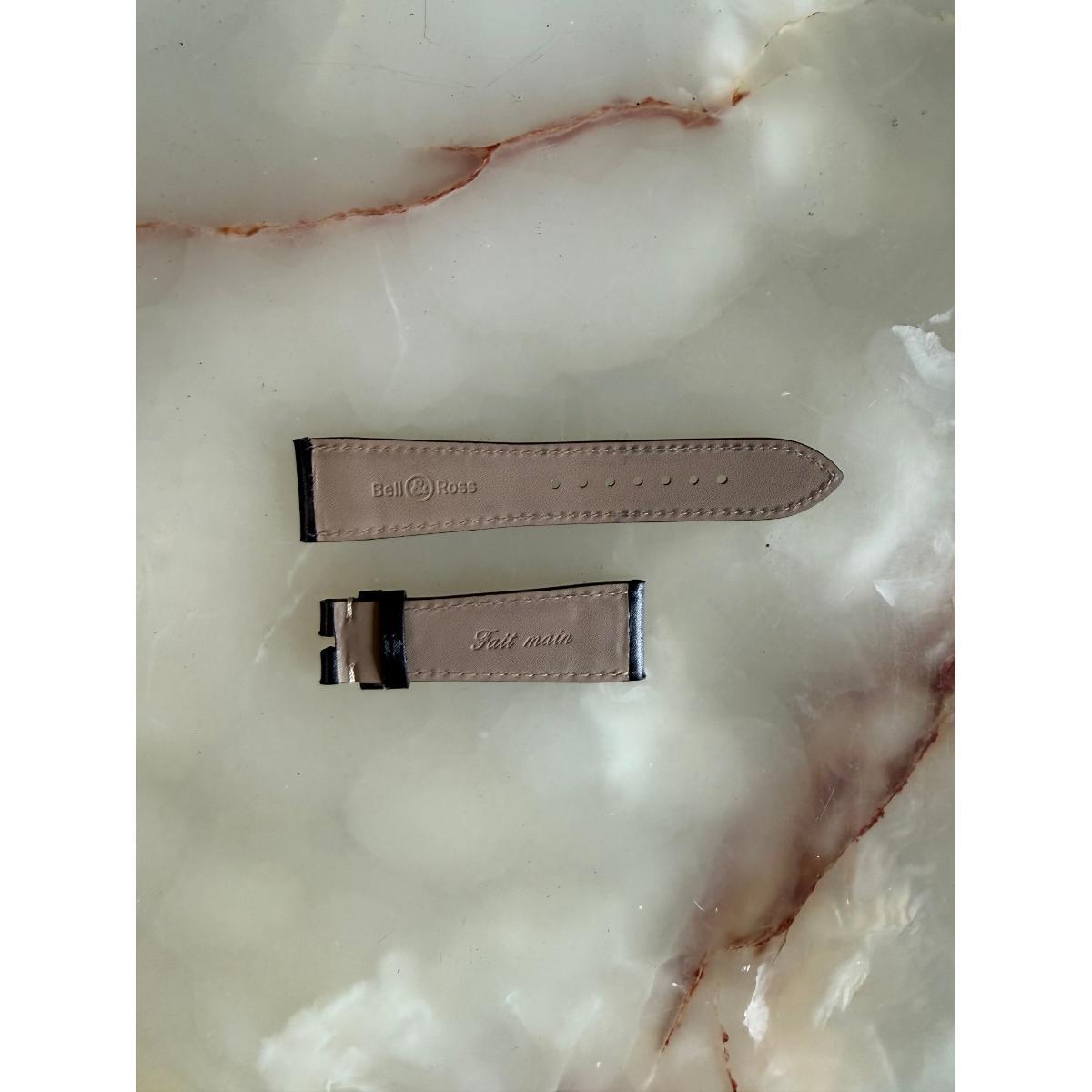 Authentic Bell & Ross Black Leather Watch Strap Band 22mm