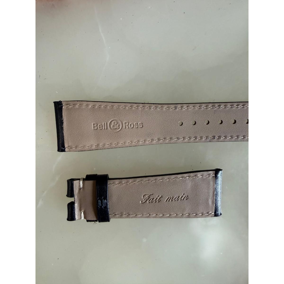 Authentic Bell & Ross Black Leather Watch Strap Band 22mm