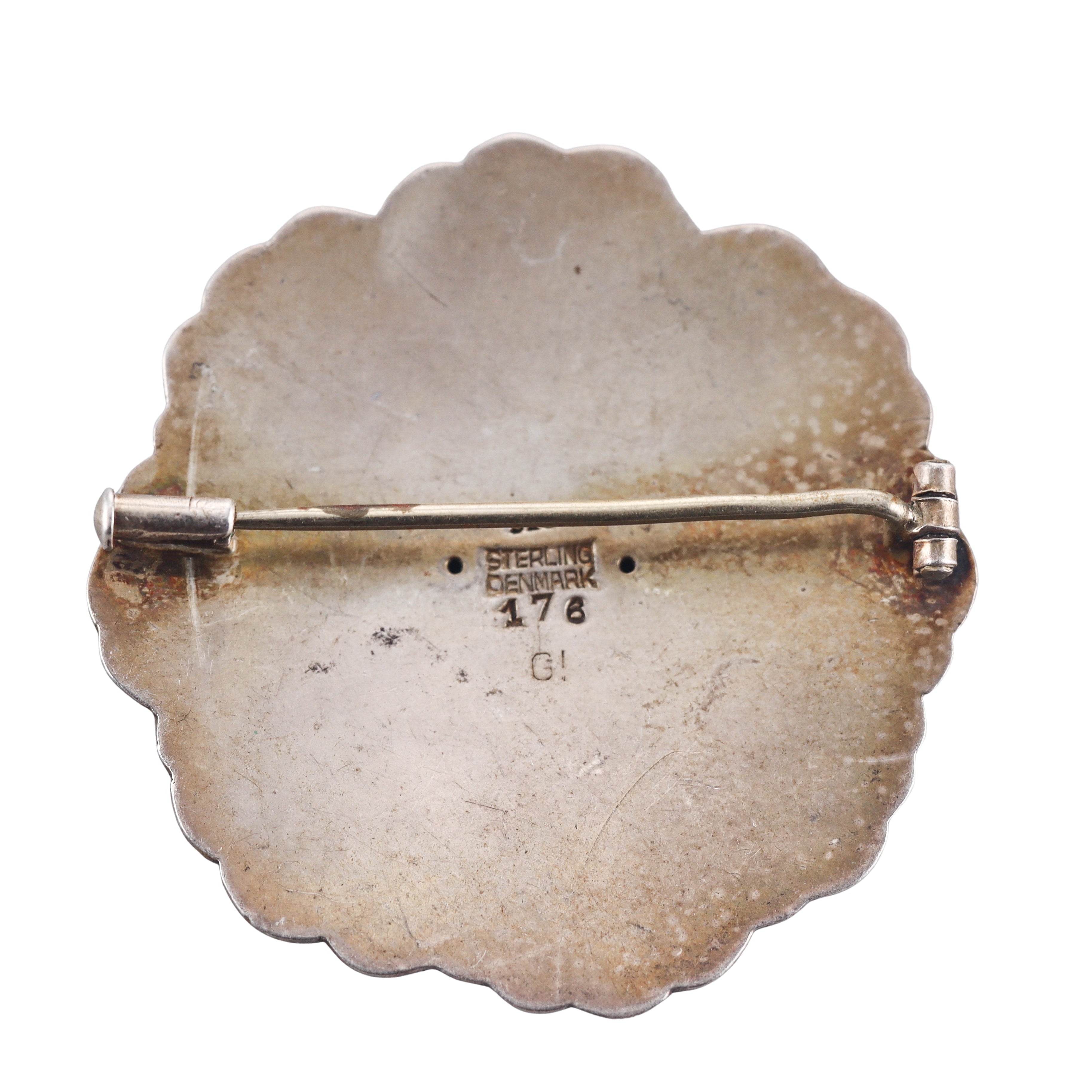 Vintage Georg Jensen Sterling Silver Flower Brooch Pin 176