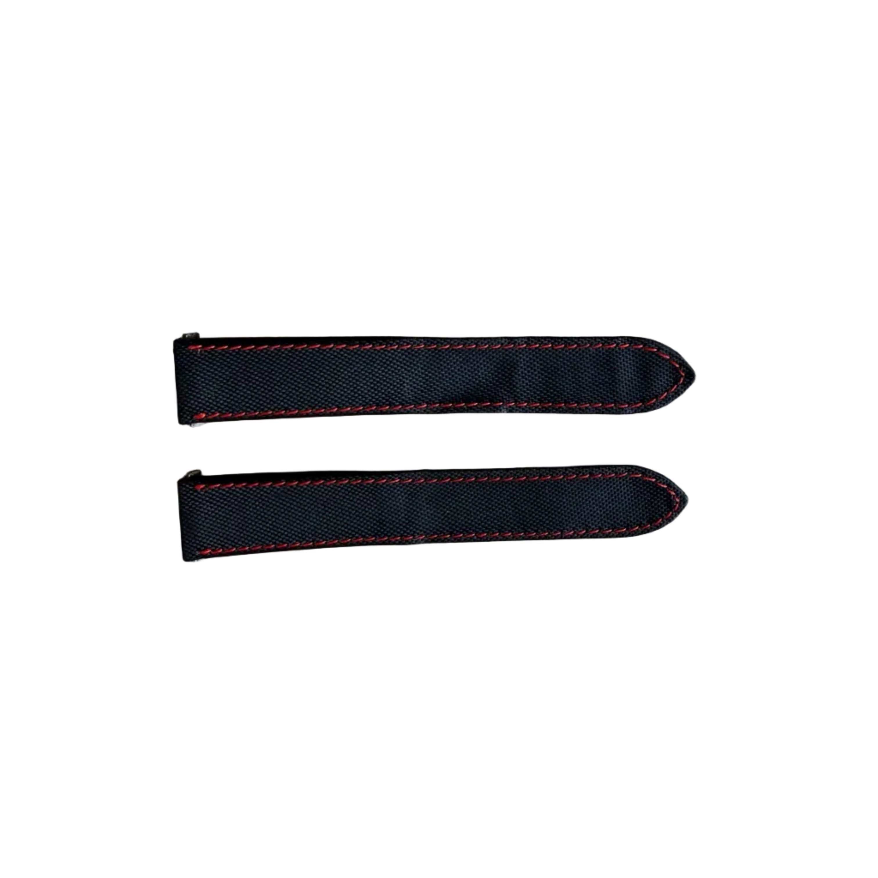 Authentic Cartier Black Canvas Leather Quick Release Watch Strap Band 18.20mm KD68JU67