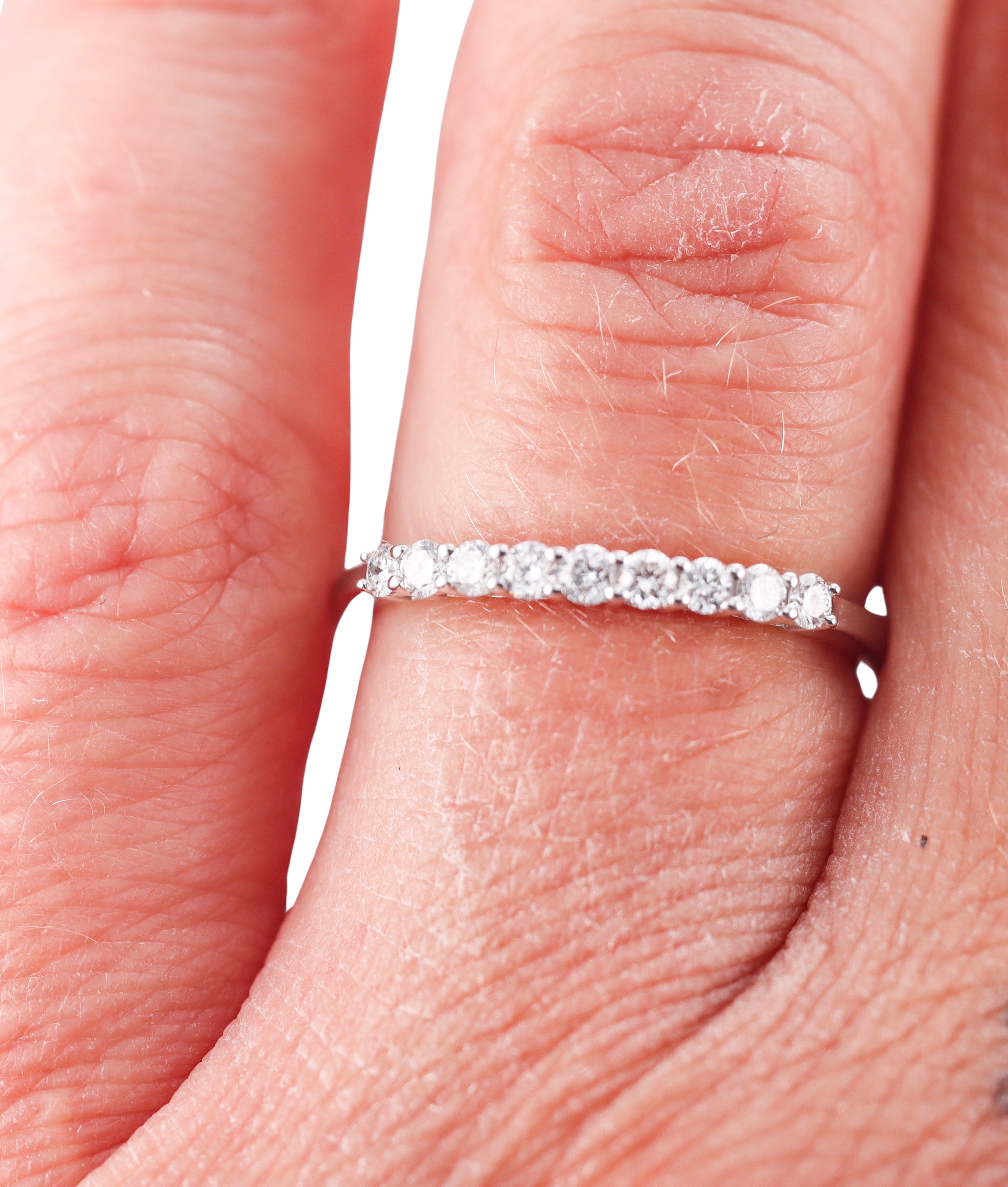 Kallati White Gold Diamond Wedding Band Ring