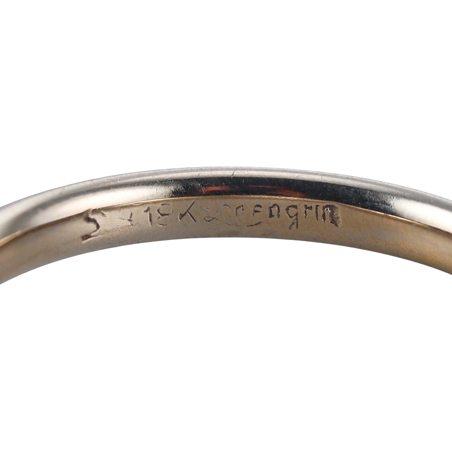 Art Deco Blossom 18k Gold Wedding Band Ring