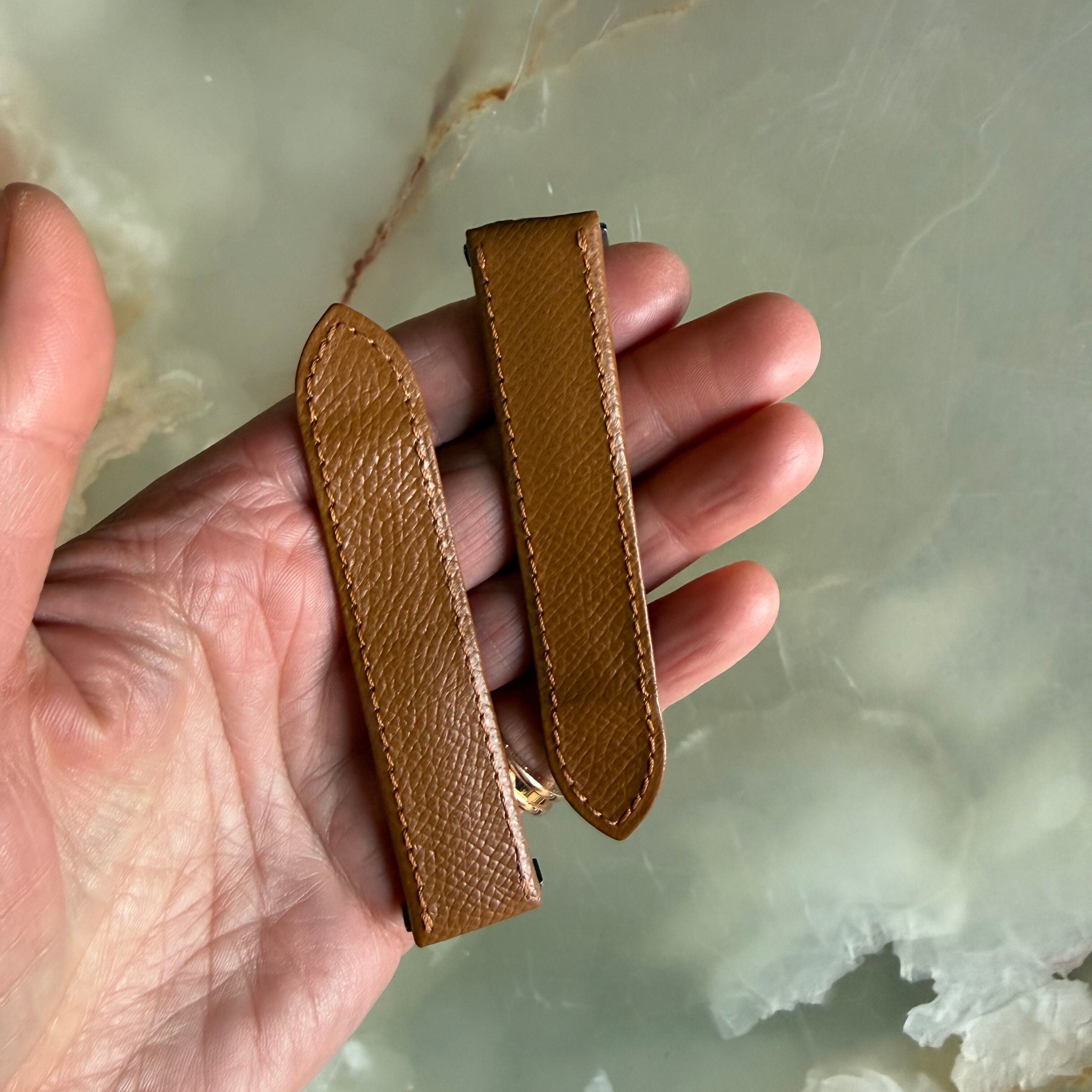 Authentic Cartier Brown Calfskin Quick Release Watch Strap Band 18.70mm KD68W365-S19