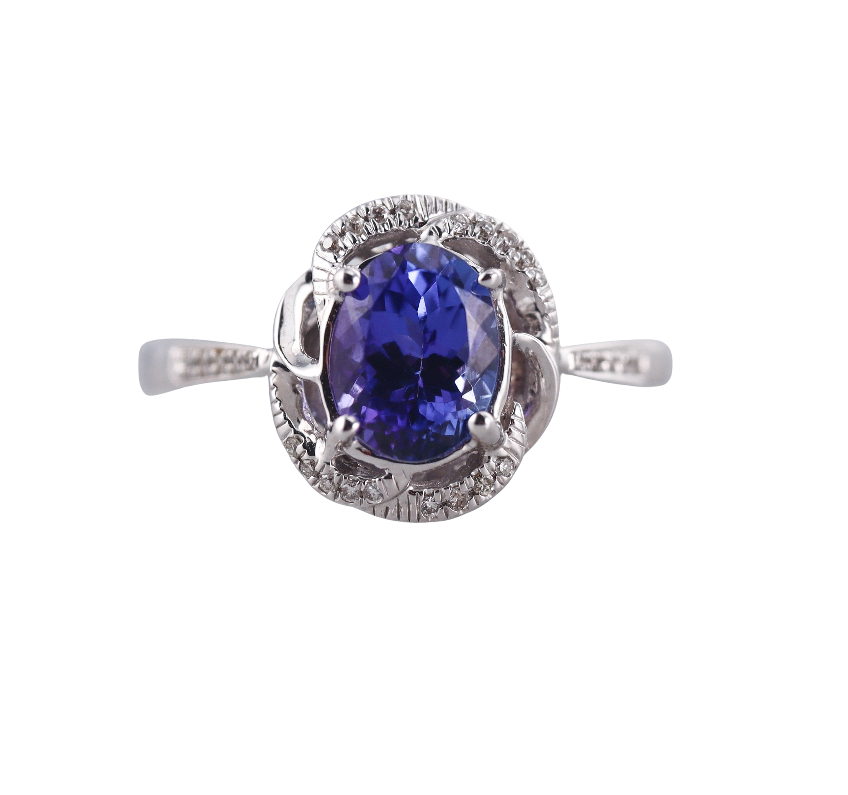 Kallati White Gold Diamond Tanzanite Ring