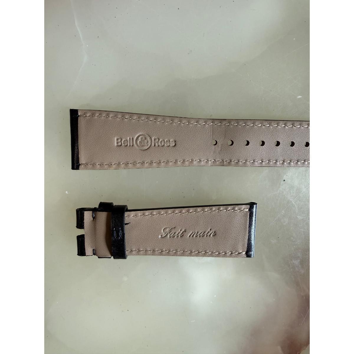 Authentic Bell & Ross Black Leather Watch Strap Band 22mm