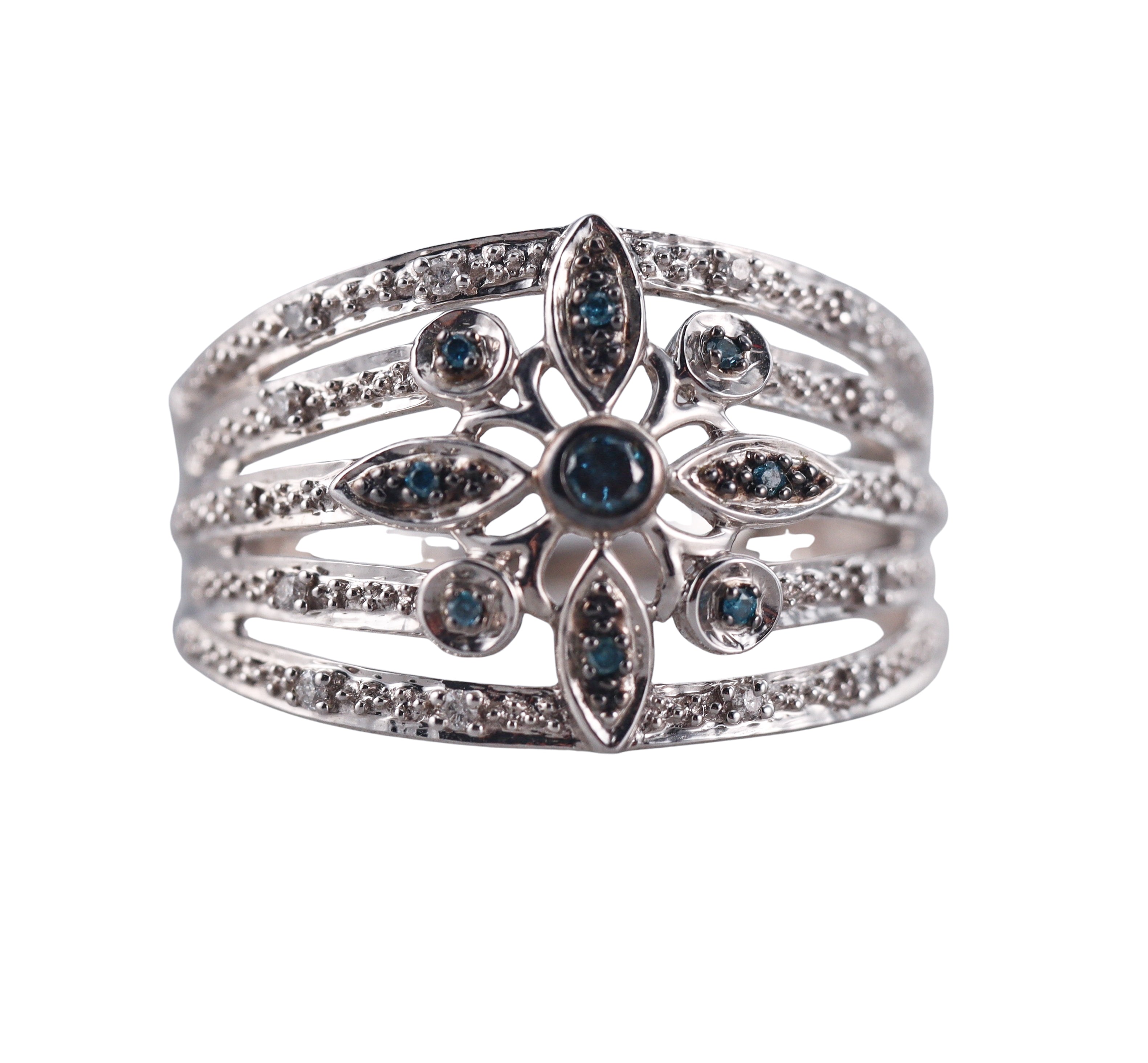 Kallati White Gold Fancy Diamond Ring