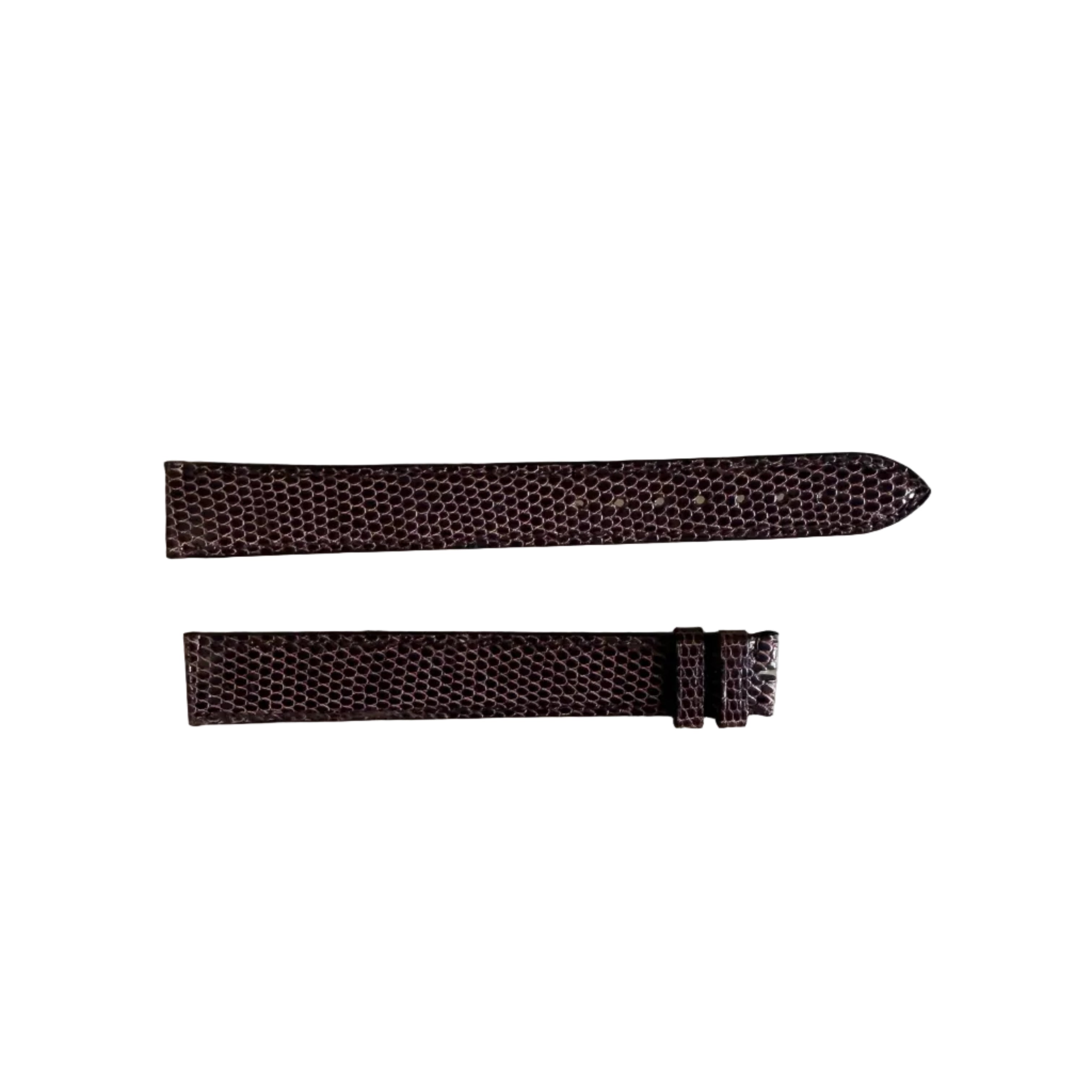 Authentic Cartier Brown Lizard Watch Strap Band 17.25mm KD252297