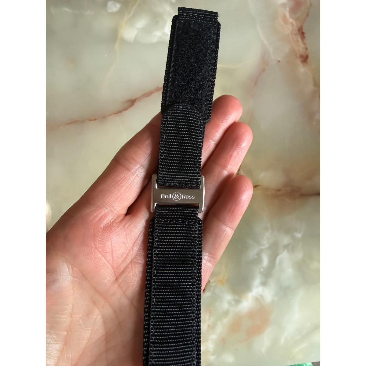 Authentic Bell & Ross Black Nylon Velcro Watch Strap Band 19mm