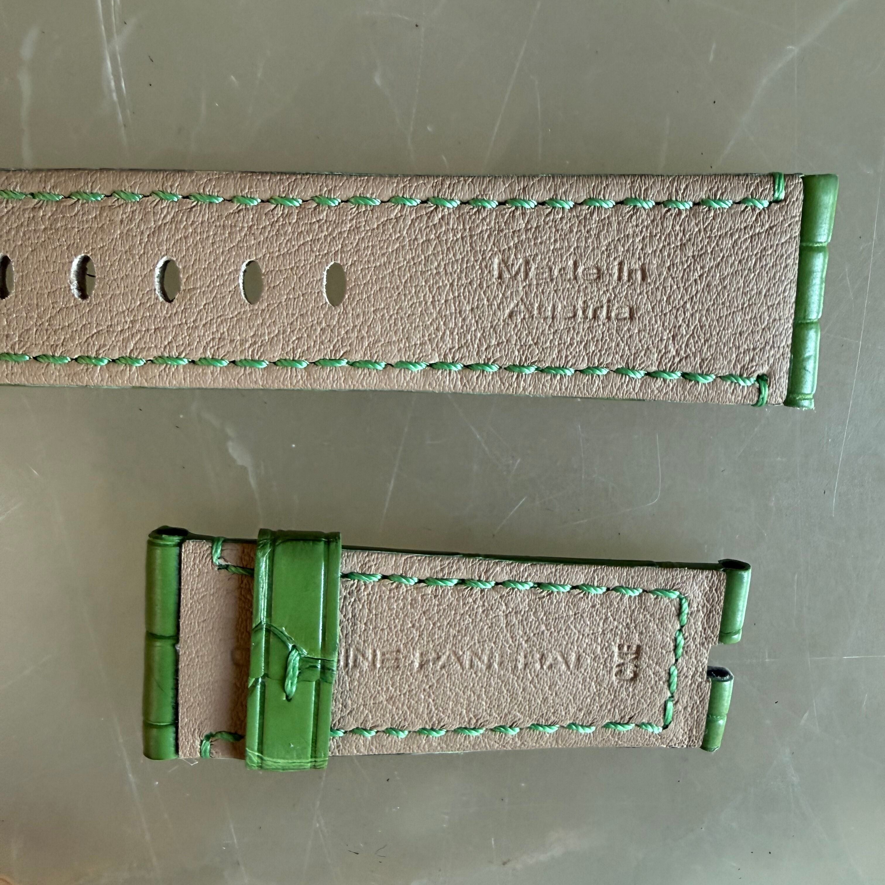 Authentic Panerai Green Alligator Watch Strap Band 22mm