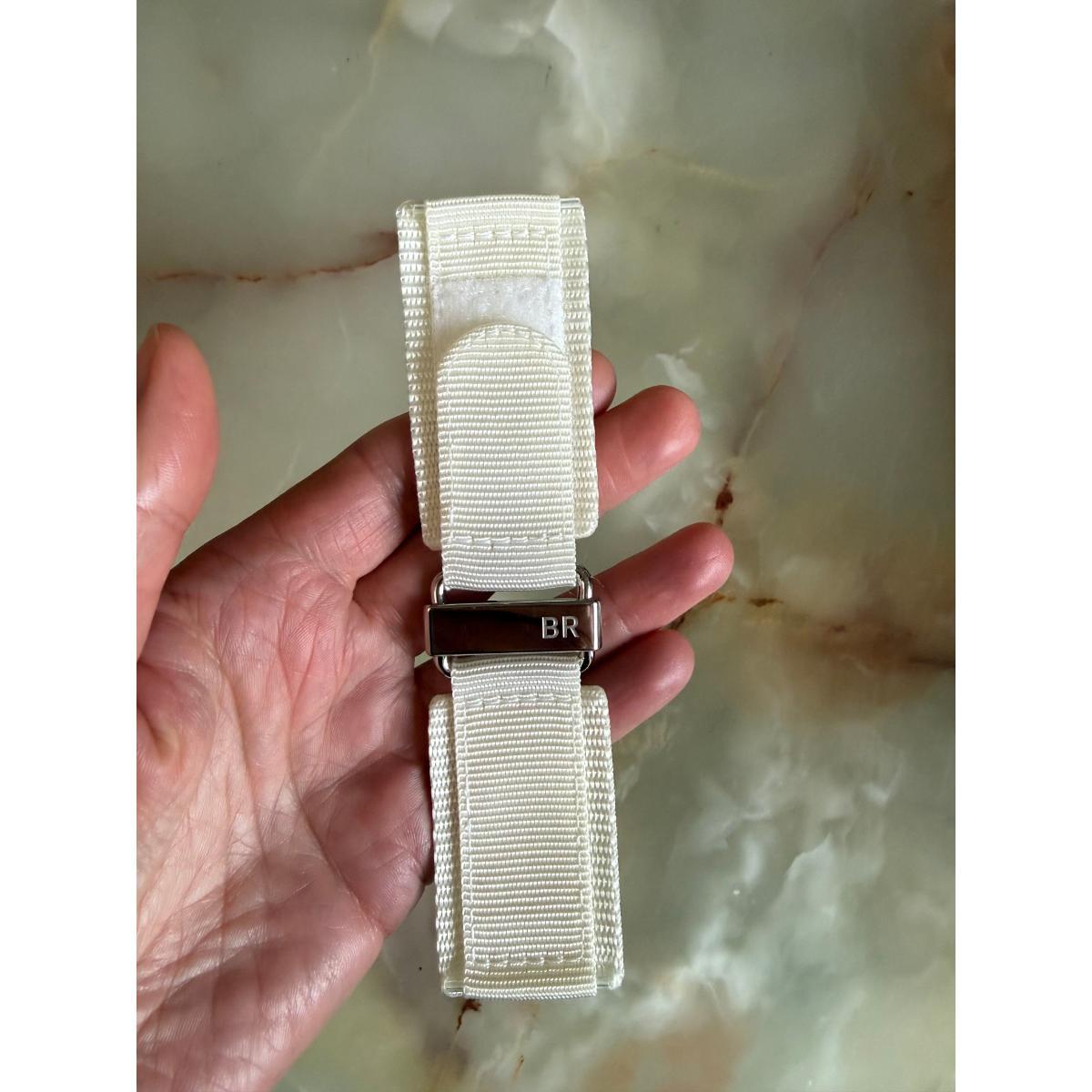 Authentic Bell & Ross White Nylon Velcro Watch Strap Band 24mm