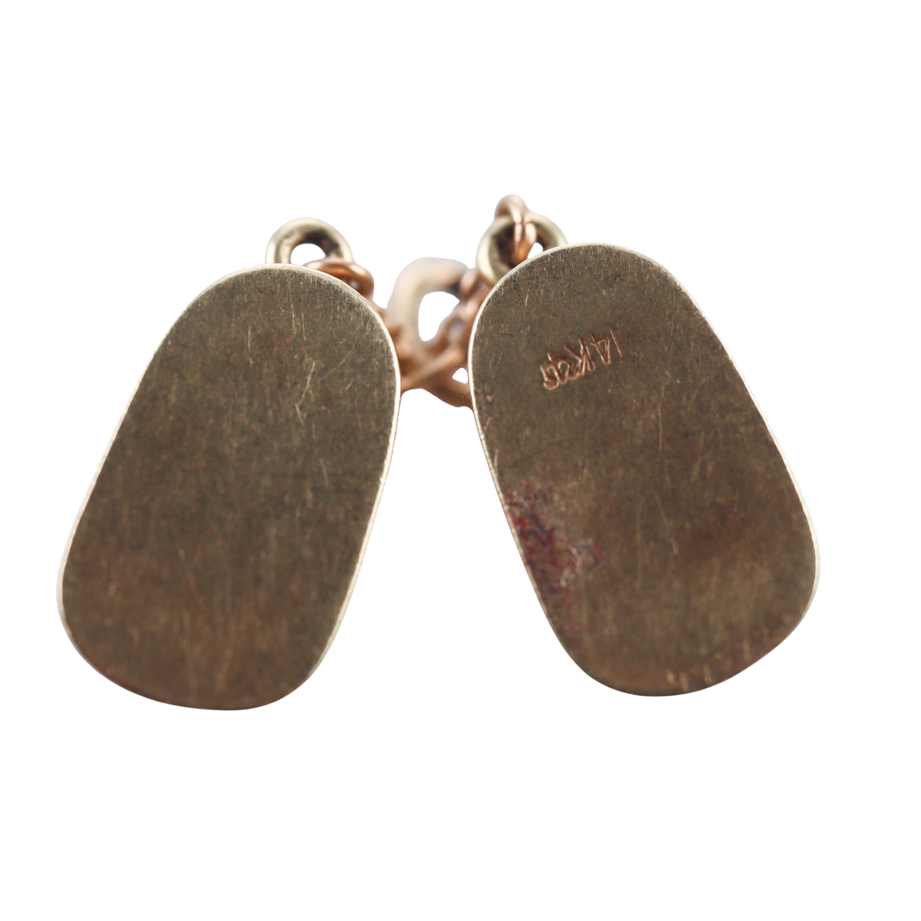 Vintage 14k Gold Enamel Baby Shoes Pendant Charm
