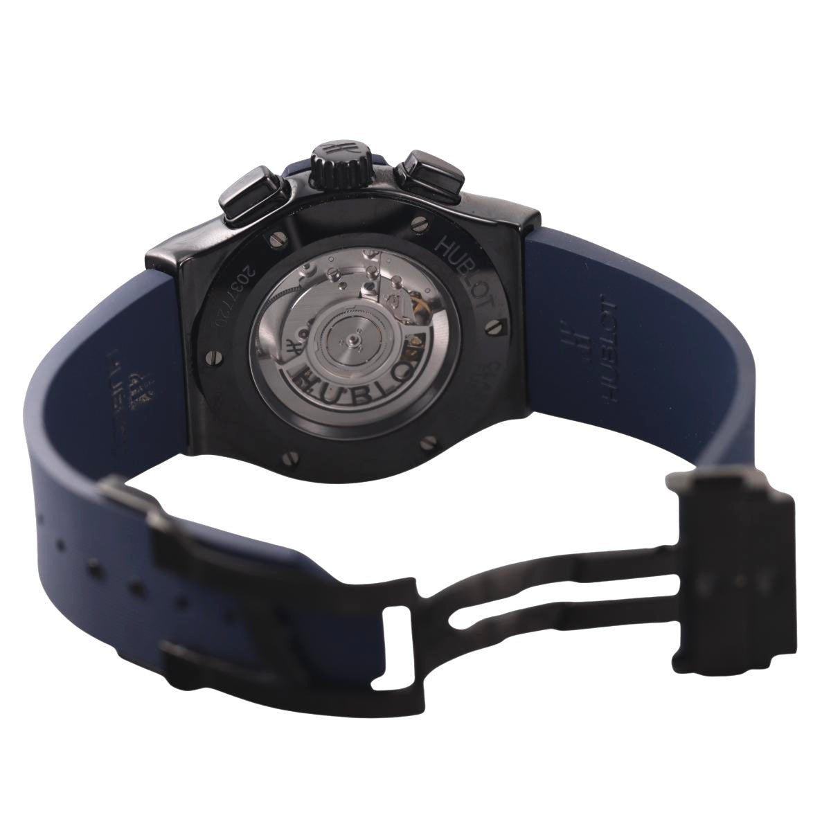 Hublot Classic Fusion Blue Dial Ceramic Chronograph Watch 521.CM.7170.RX