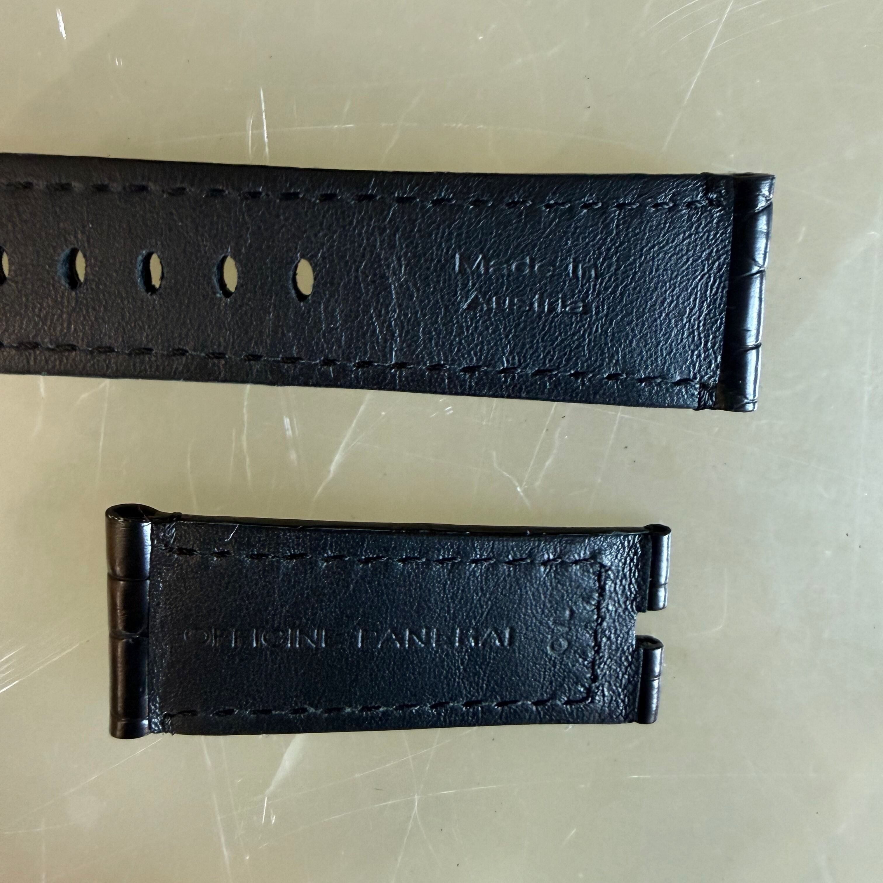 Authentic Panerai Black Alligator Watch Strap Band 23.75mm