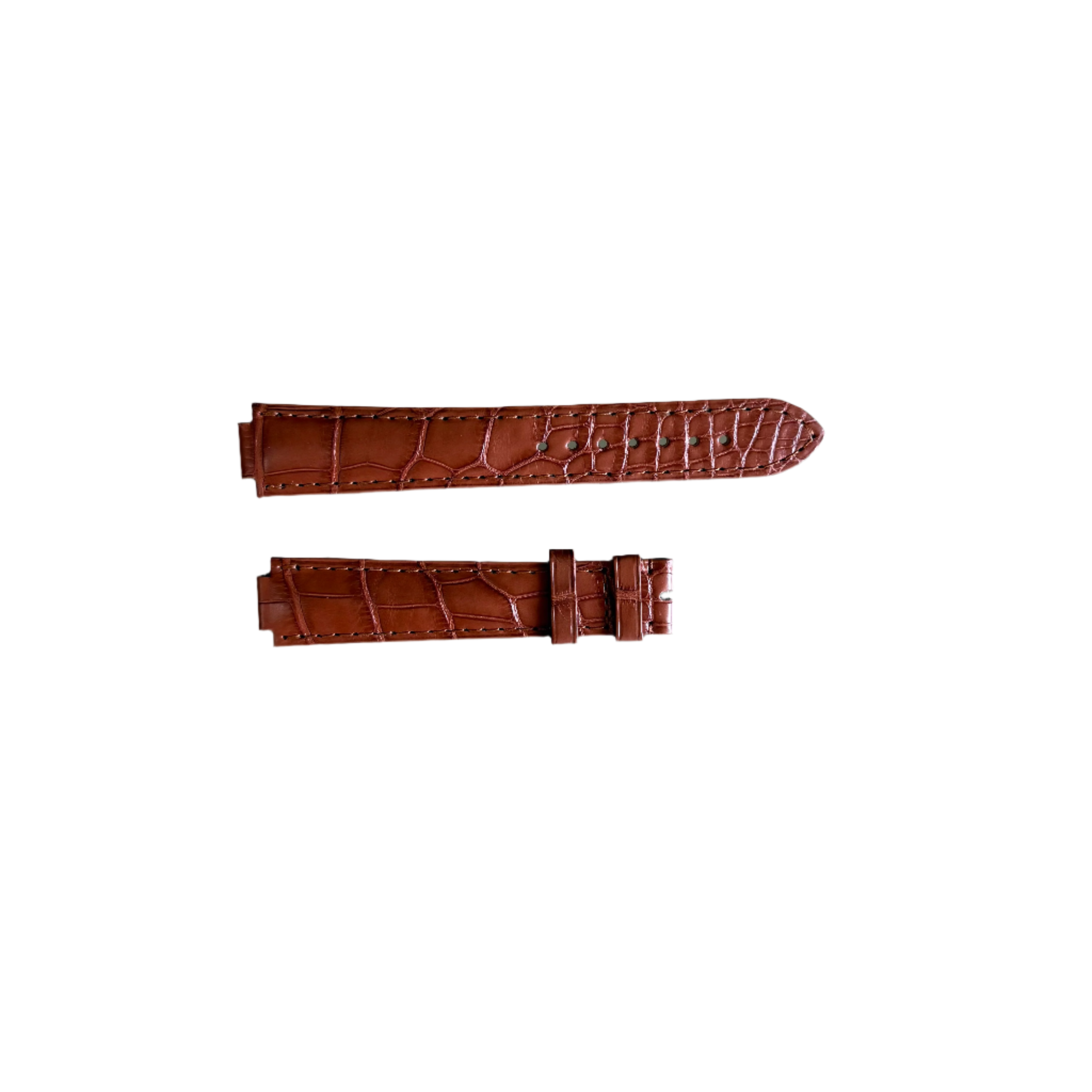 Authentic Cartier Ballon Bleu Brown Alligator Watch Strap Band 18mm KD2HBK12