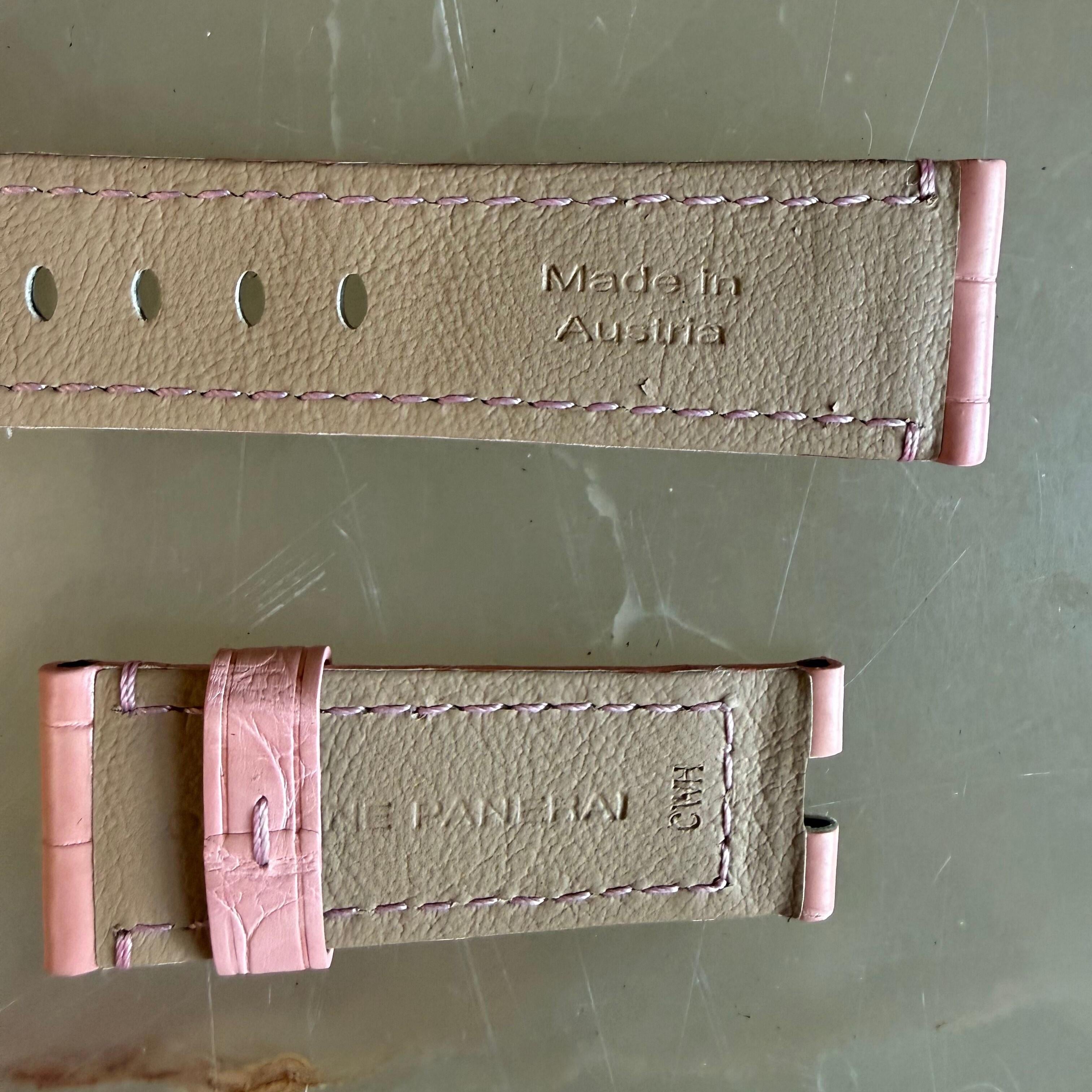 Authentic Panerai Pink Alligator Watch Strap Band 22mm