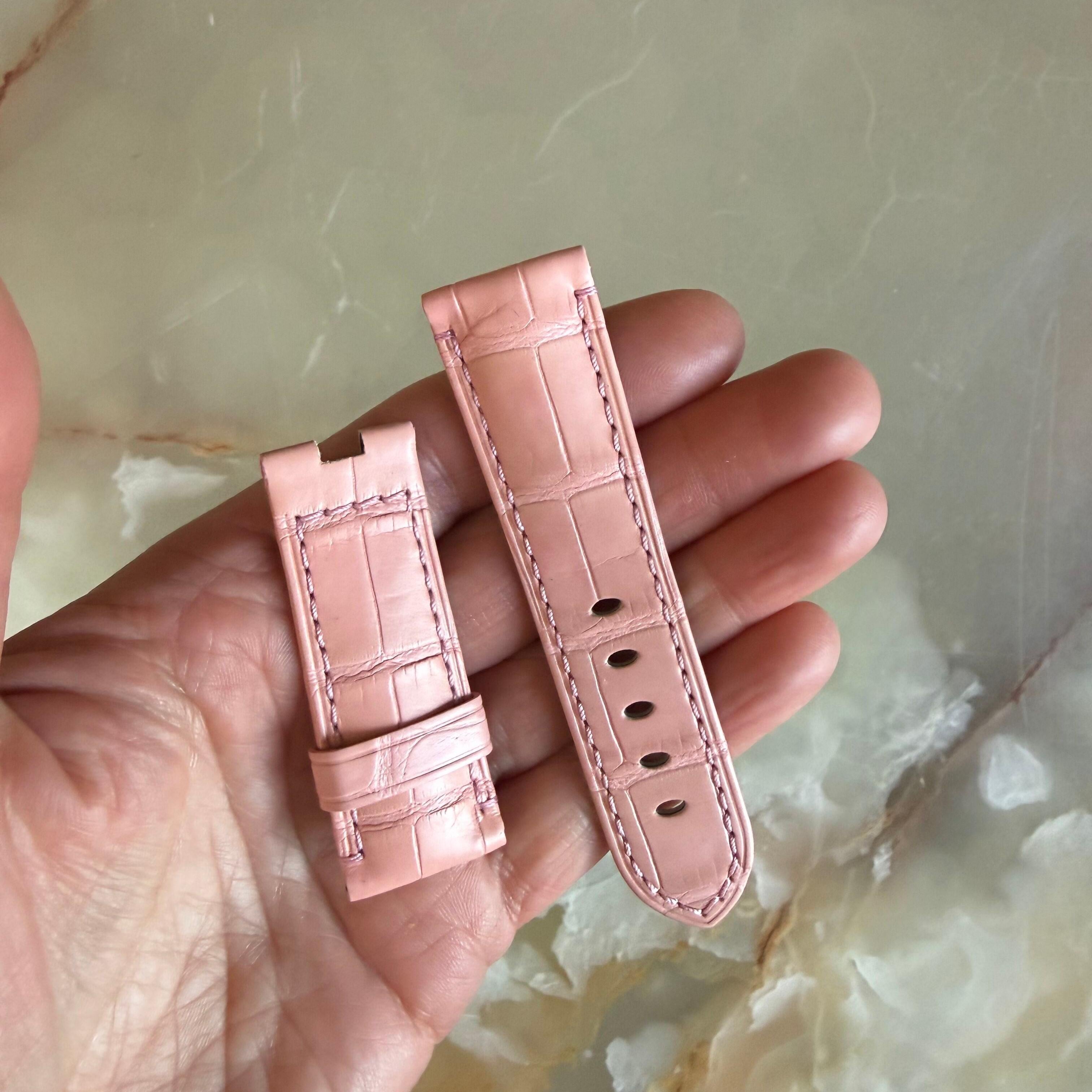Authentic Panerai Pink Alligator Watch Strap Band 22mm
