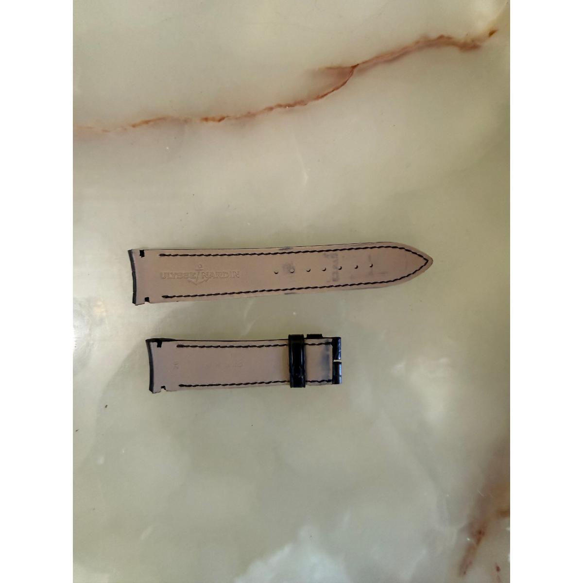 Authentic Ulysse Nardin Alligator Black Watch Strap Band 20mm