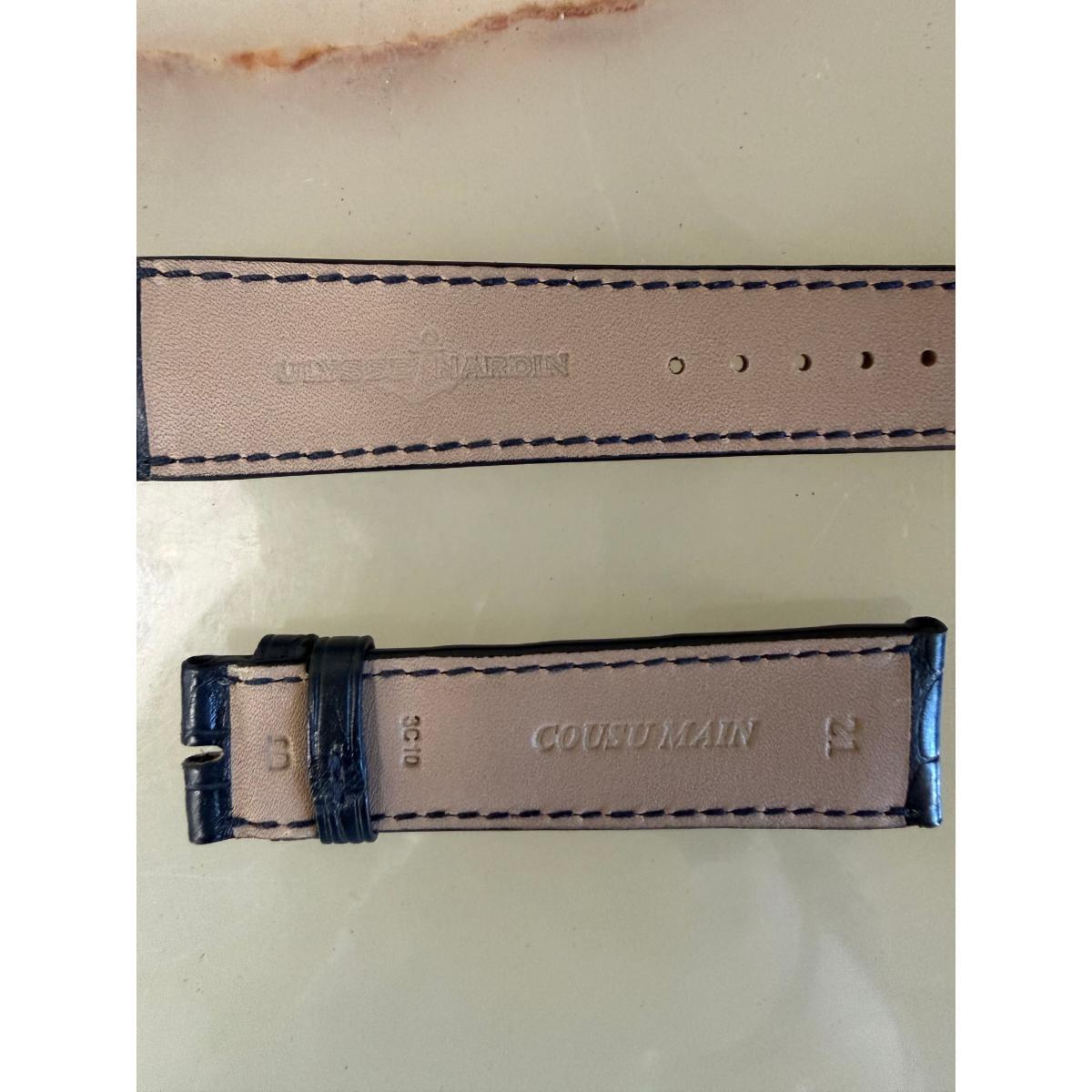 Authentic Ulysse Nardin Alligator Blue Watch Strap Band 21mm