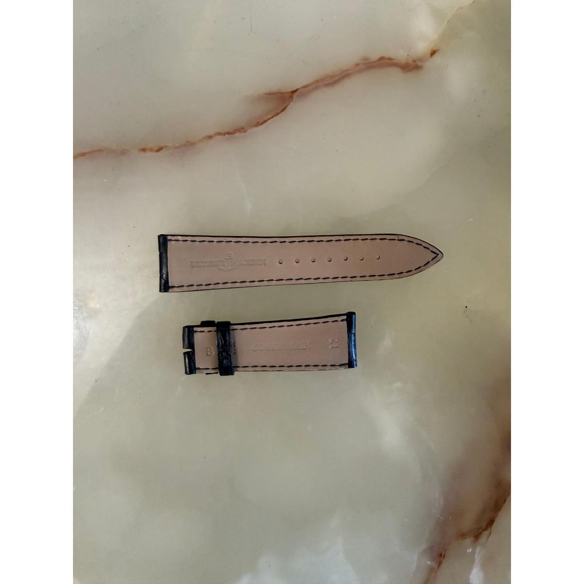 Authentic Ulysse Nardin Alligator Black Watch Strap Band 20mm