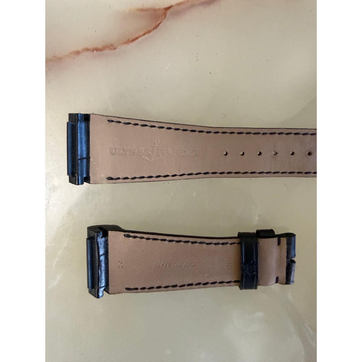 Authentic Ulysse Nardin Alligator Black Watch Strap Band 24mm