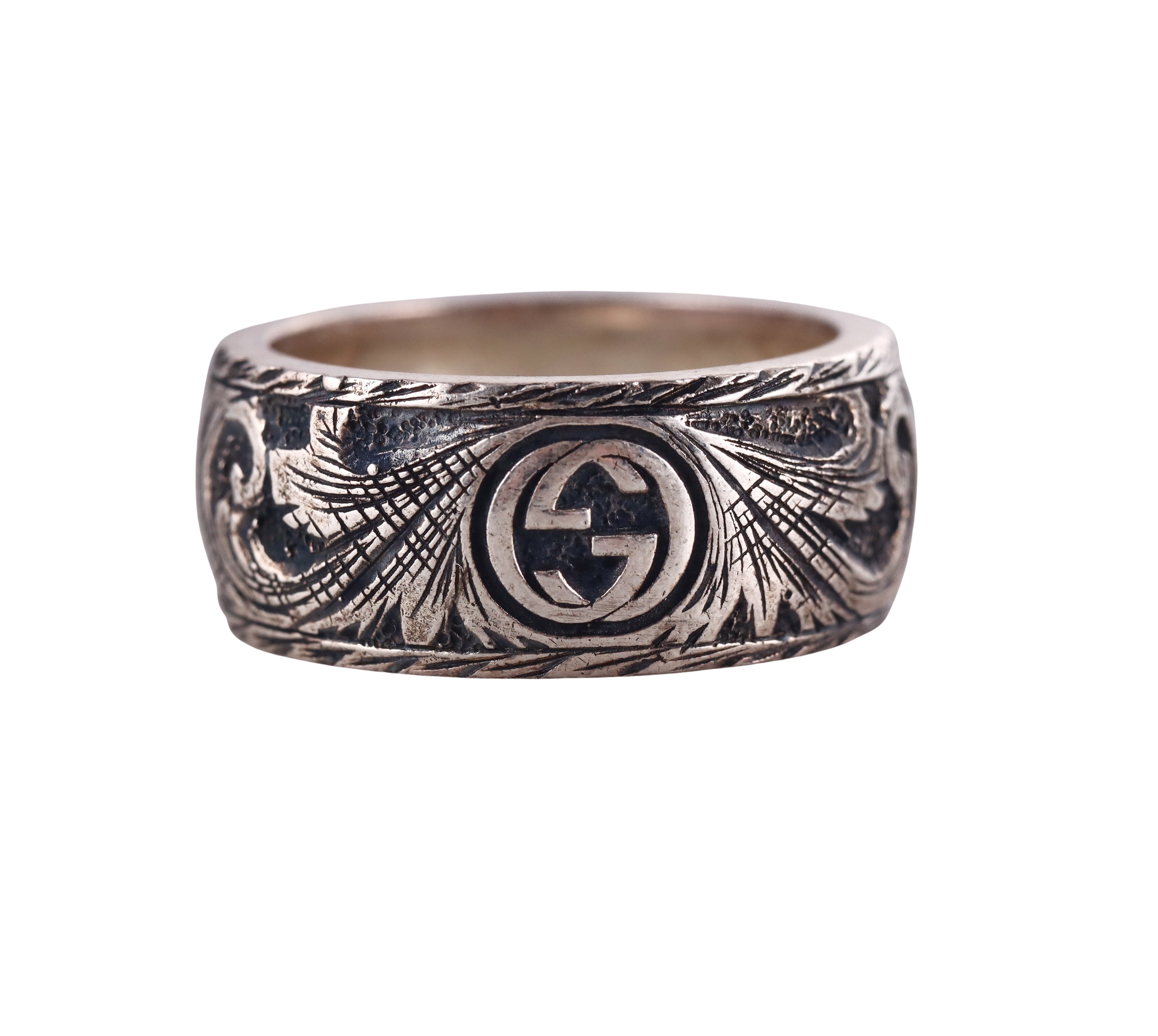 Gucci Sterling Silver Gato Ring Retail $320