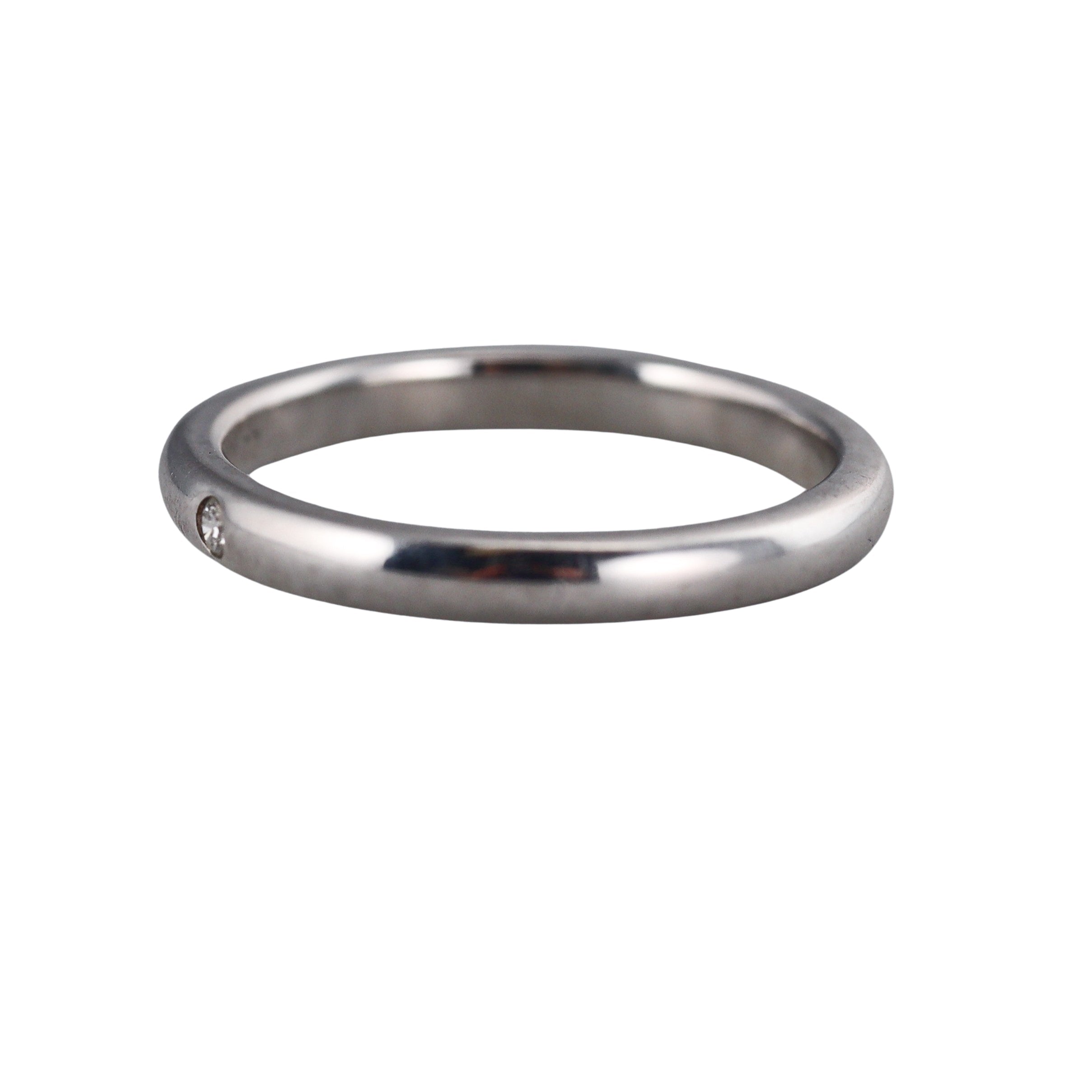 Tiffany & Co Elsa Peretti Platinum Diamond Wedding Band Ring