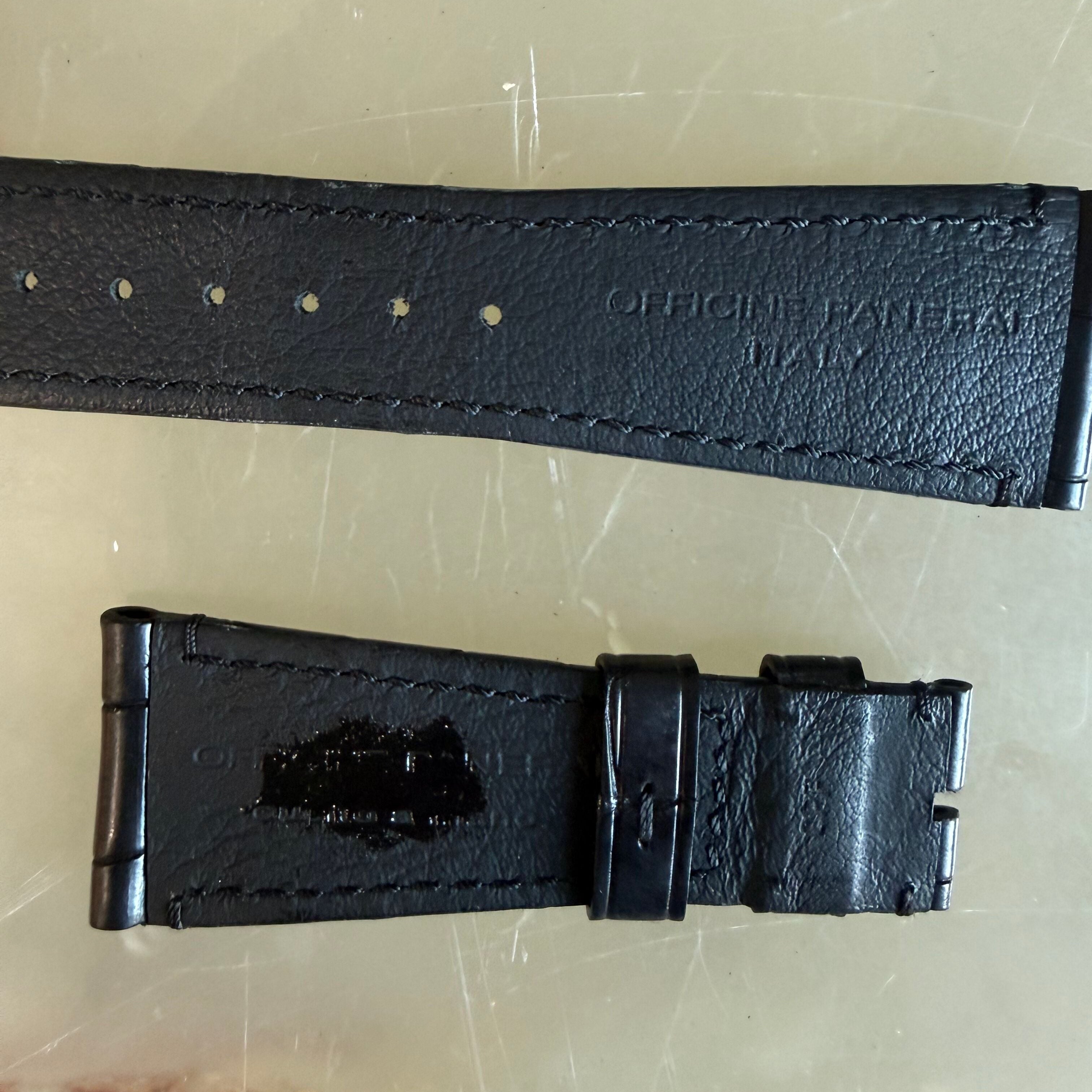 Authentic Panerai Black Alligator Watch Strap Band 26.55mm