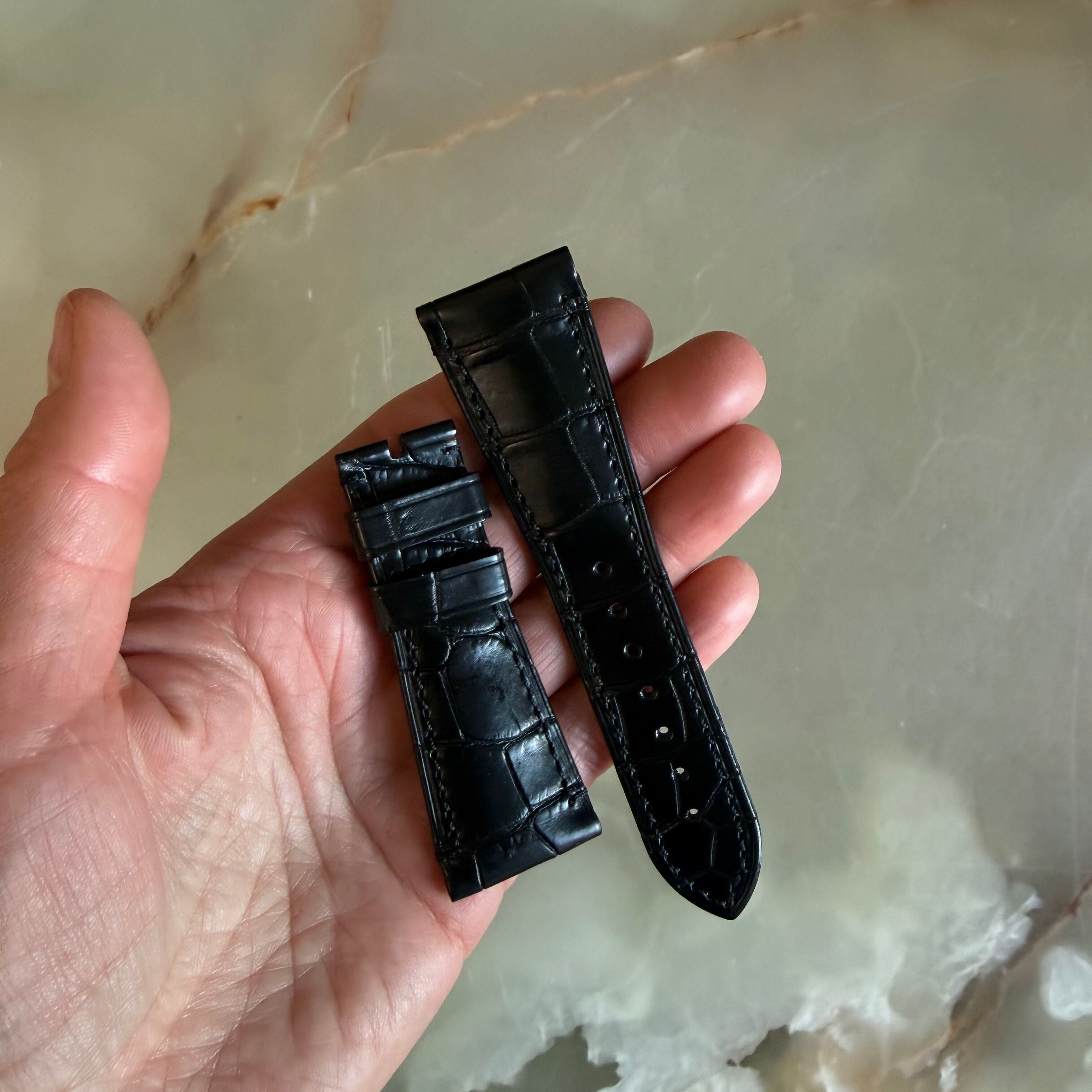 Authentic Panerai Black Alligator Watch Strap Band 26.55mm