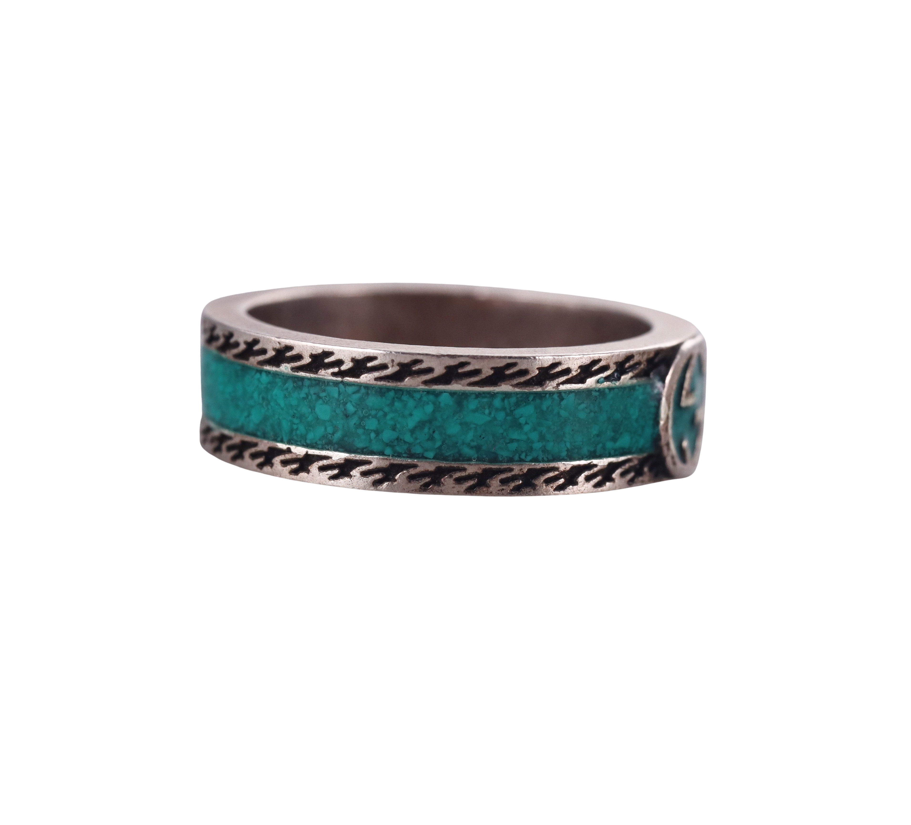 Gucci Sterling Silver Enamel Ring Retail $340