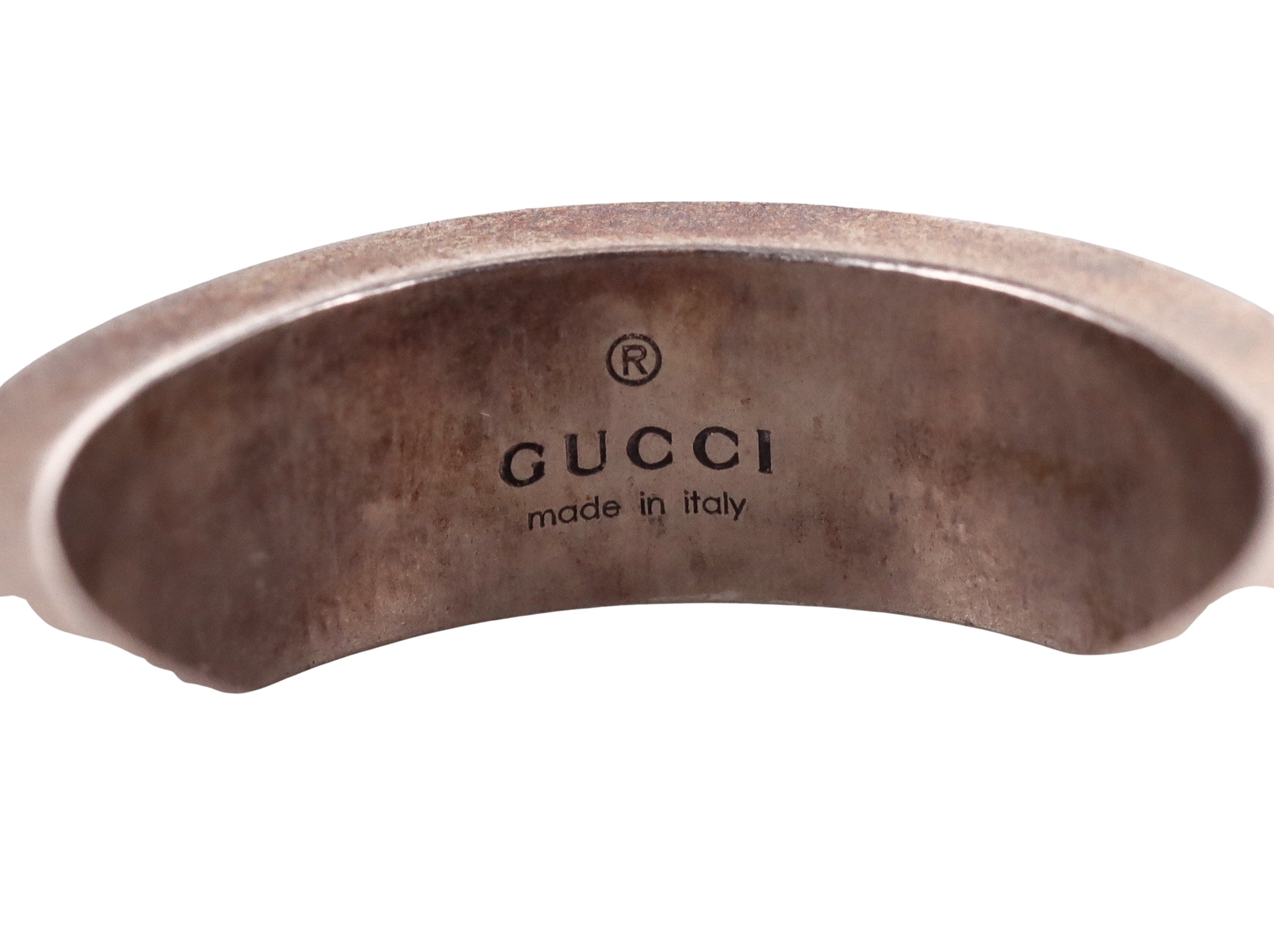 Gucci Sterling Silver Enamel Ring Retail $340