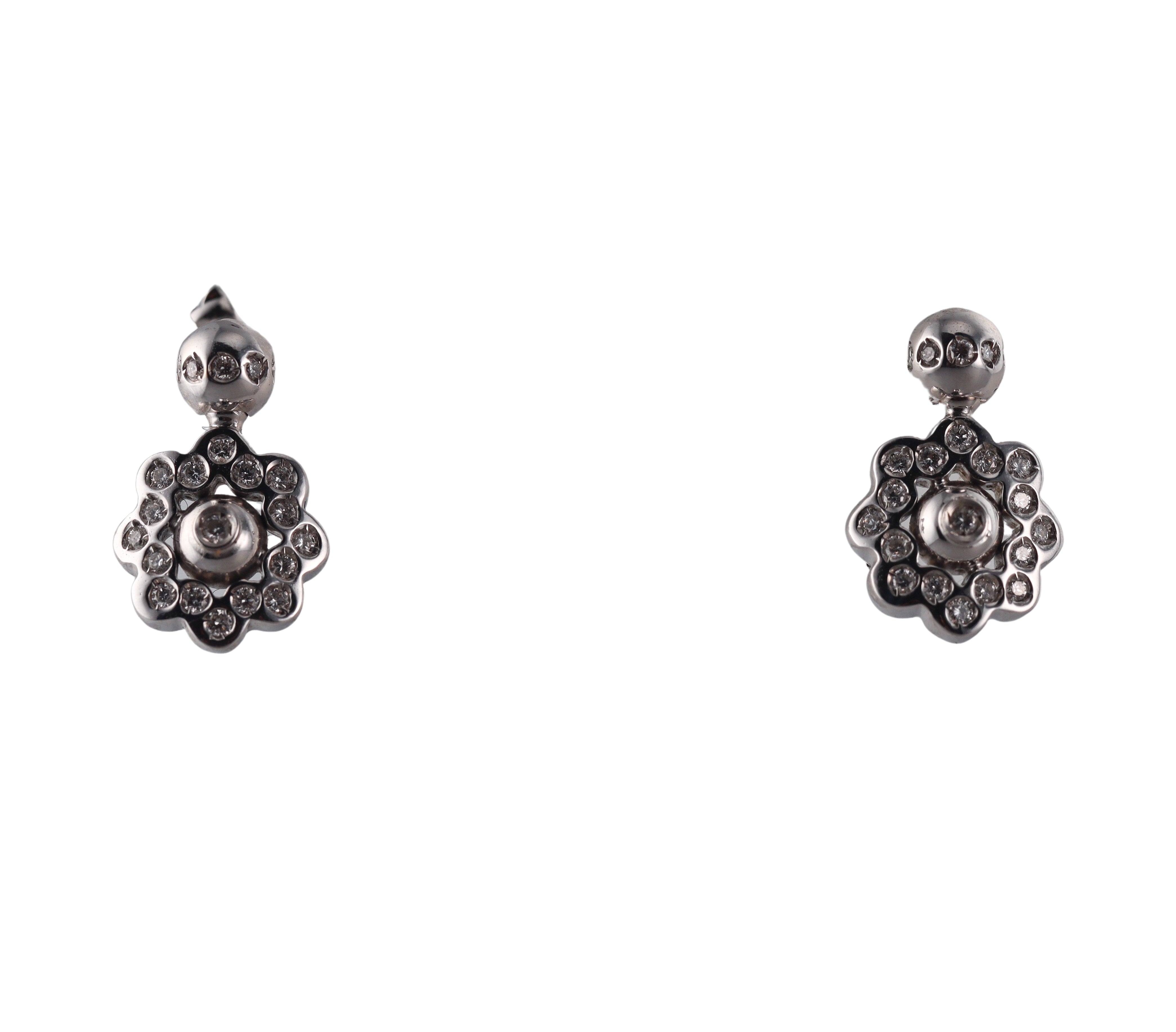 Baraka 18k White Gold Diamond Earrings