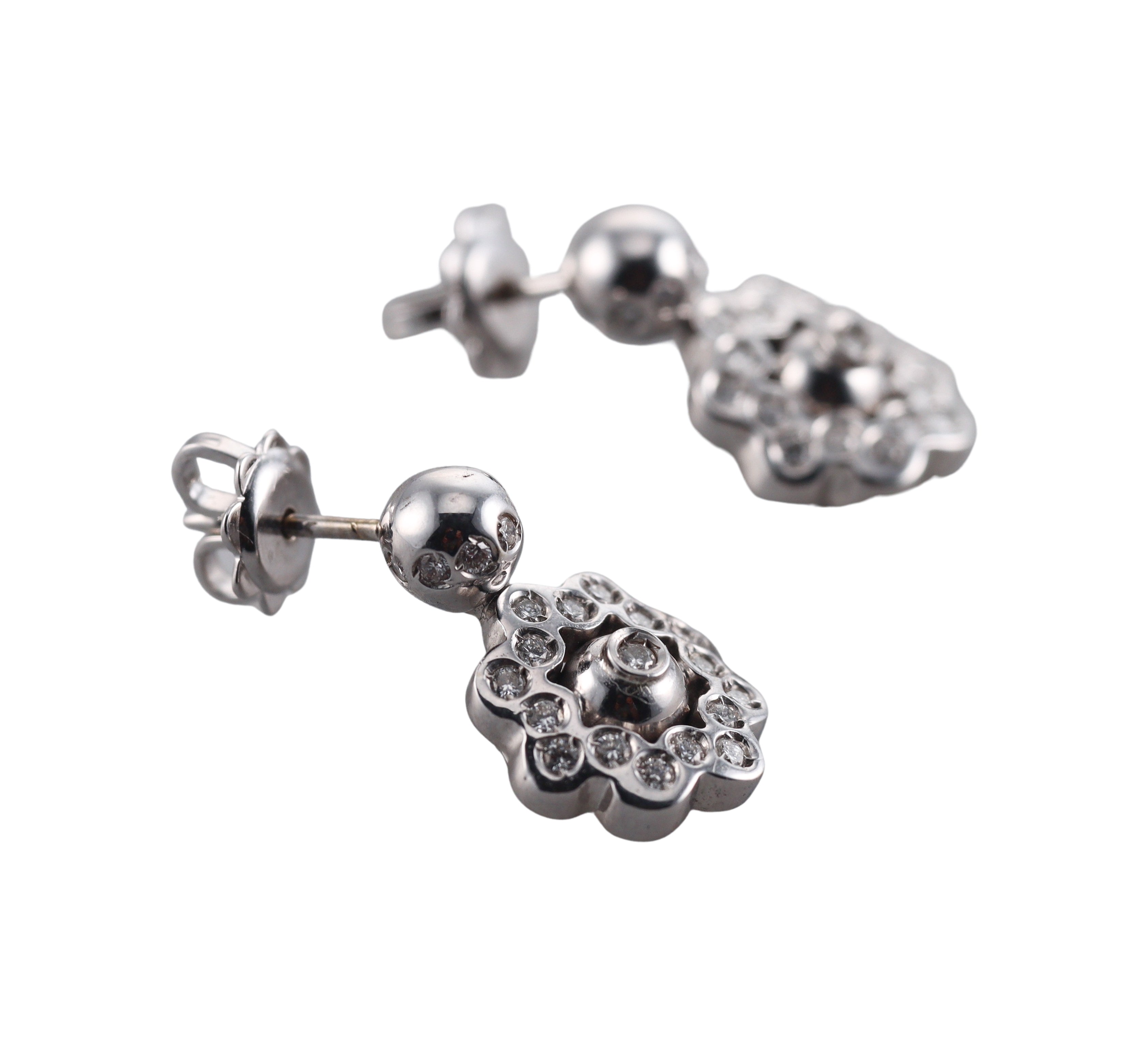 Baraka 18k White Gold Diamond Earrings