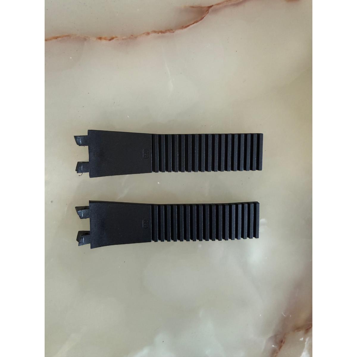 Authentic Ulysse Nardin 24mm Black Rubber Watch Strap Band