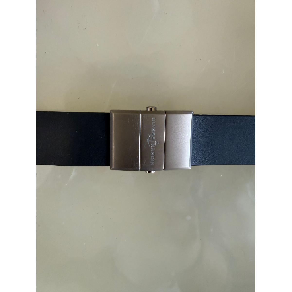 Authentic Ulysse Nardin Rubber Titanium Diver Black Watch Strap Band 25mm