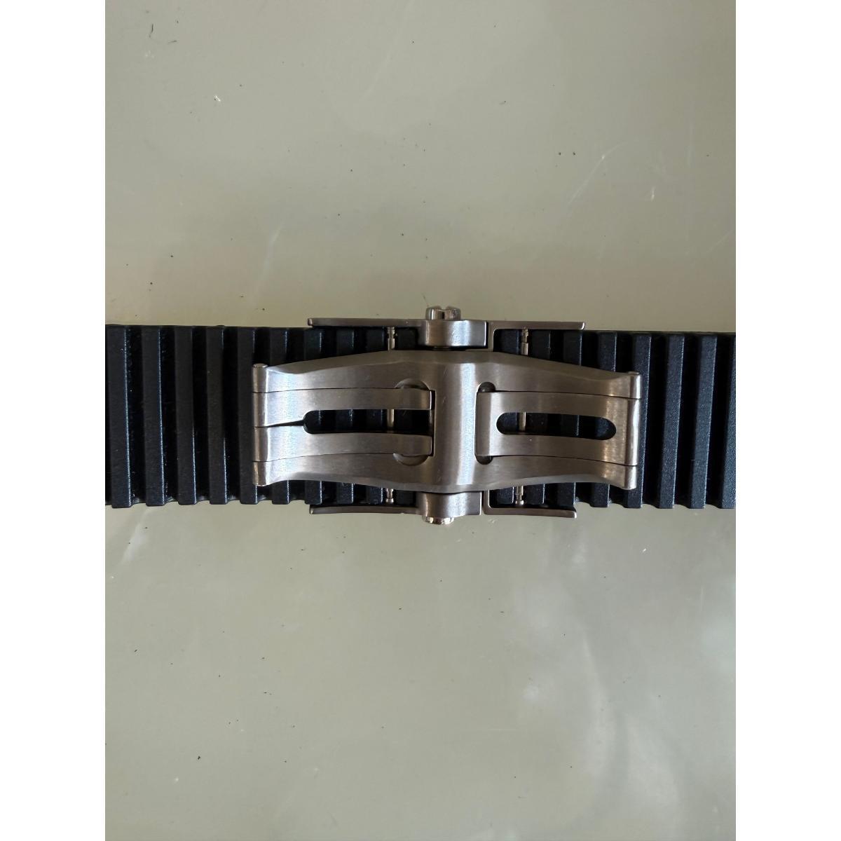 Authentic Ulysse Nardin Rubber Titanium Diver Black Watch Strap Band 25mm